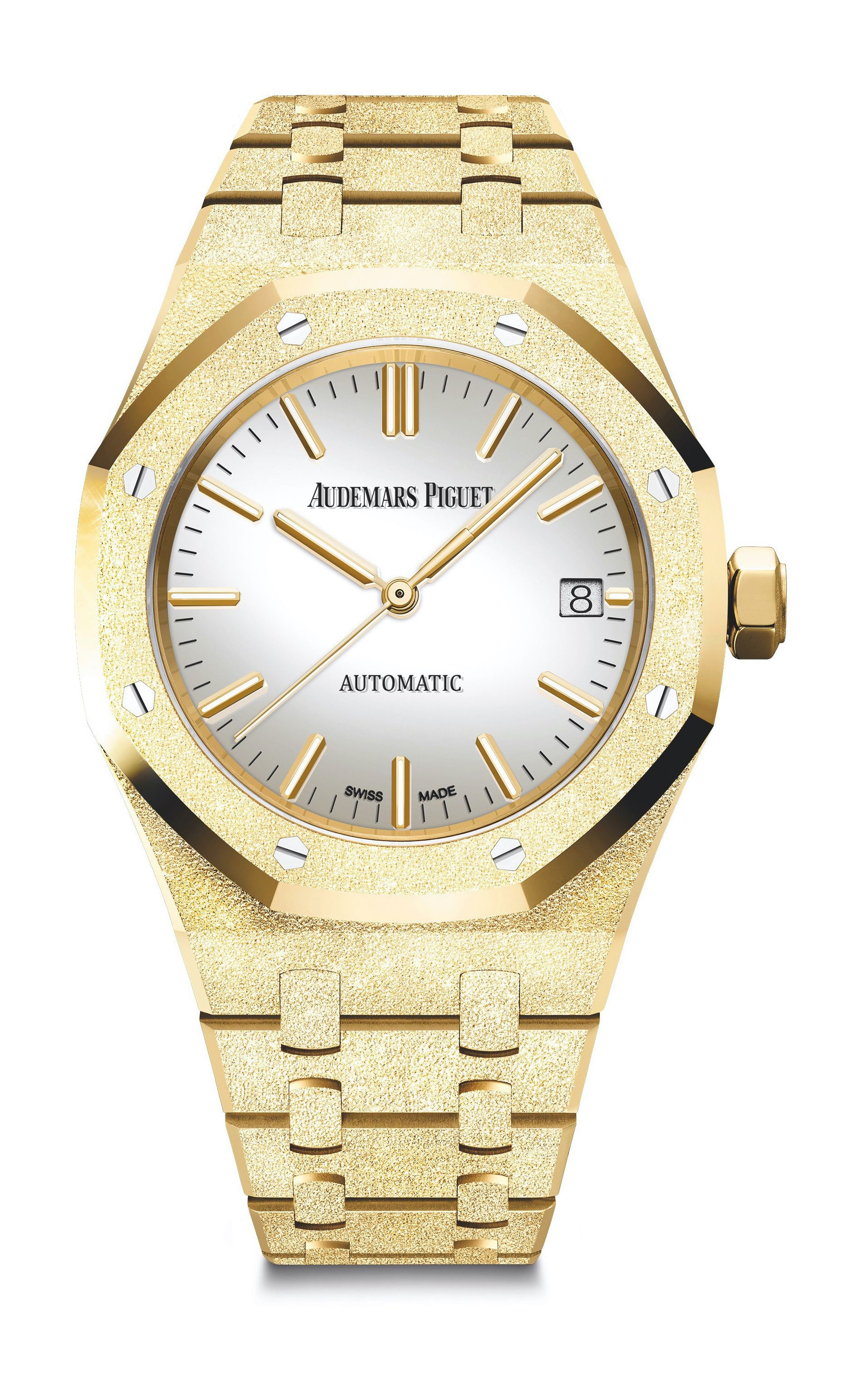 Audemars Piguet Royal Oak Frosted Gold Selfwinding luxury timepiece - detailed view