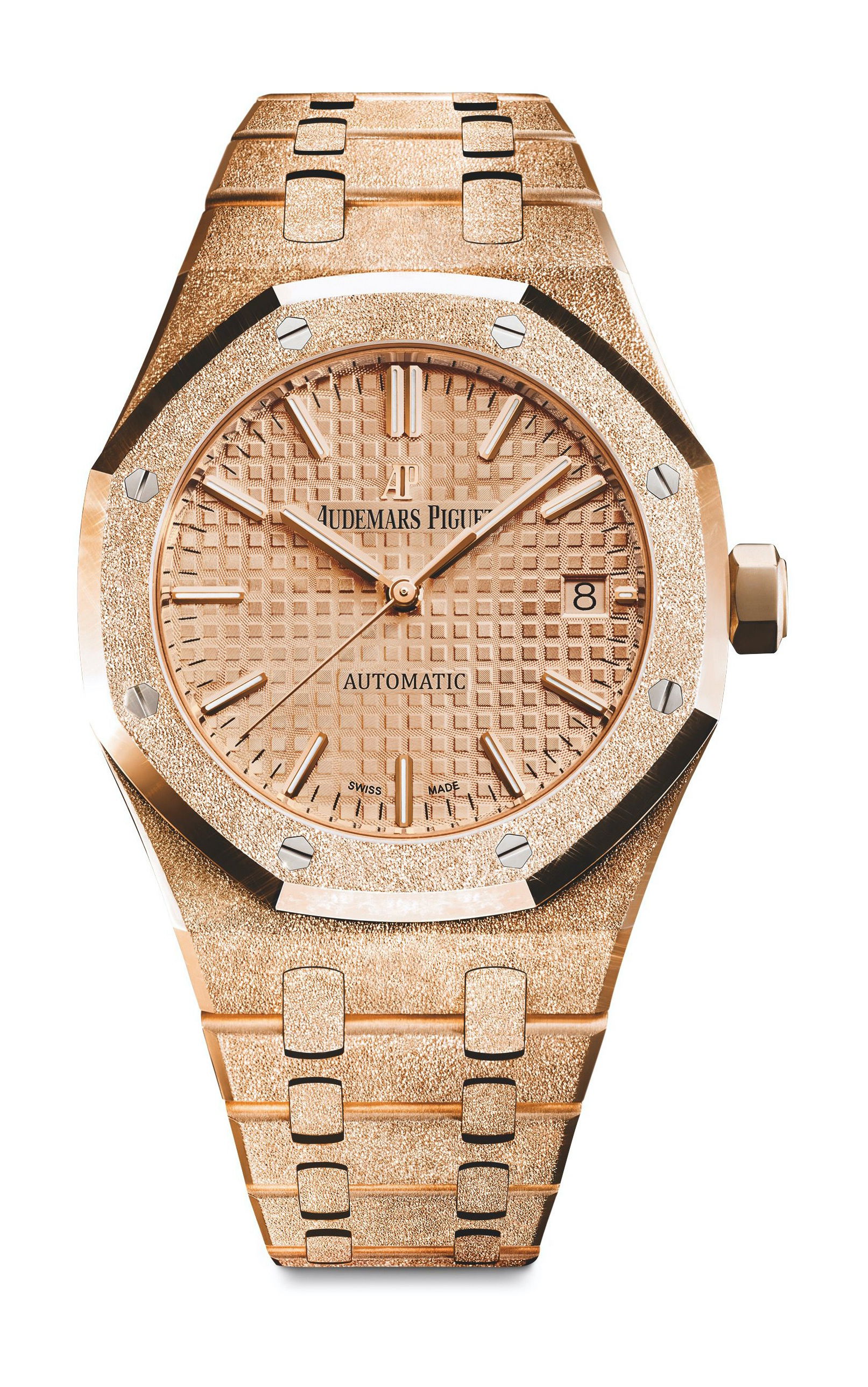 Audemars Piguet Royal Oak Frosted Gold Selfwinding luxury timepiece - detailed view