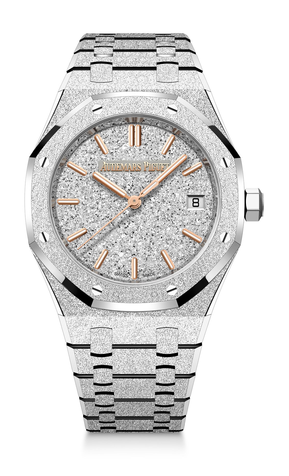 Audemars Piguet Royal Oak Frosted Gold Selfwinding 34 luxury timepiece - detailed view