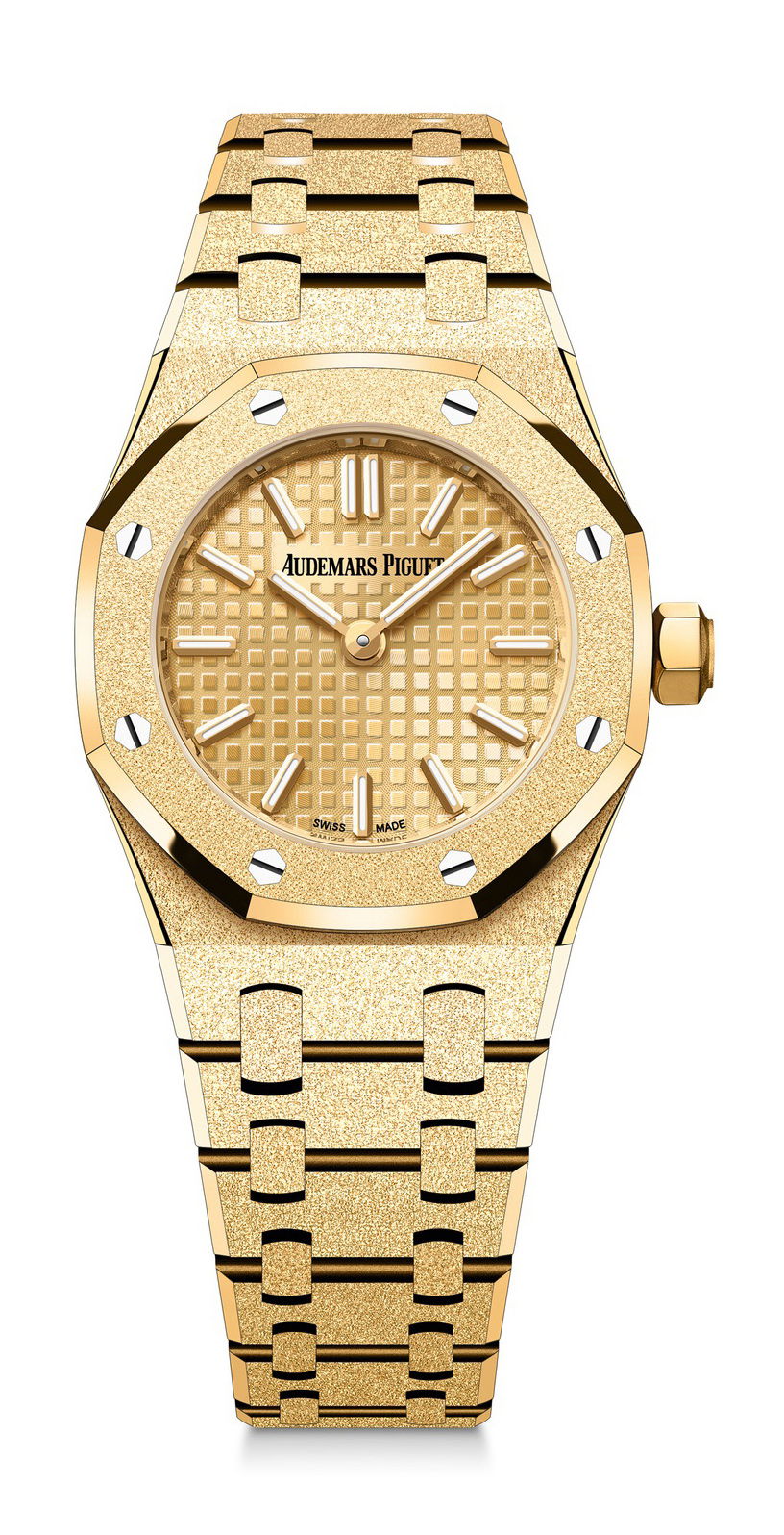 Audemars Piguet Royal Oak Mini Frosted Gold Quartz 23 luxury timepiece - detailed view