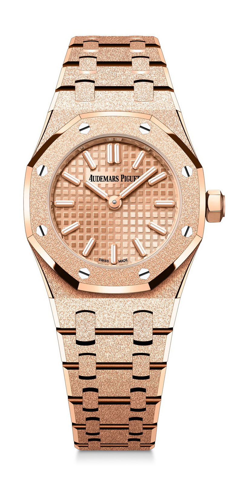 Audemars Piguet Royal Oak Mini Frosted Gold Quartz 23 luxury timepiece - detailed view