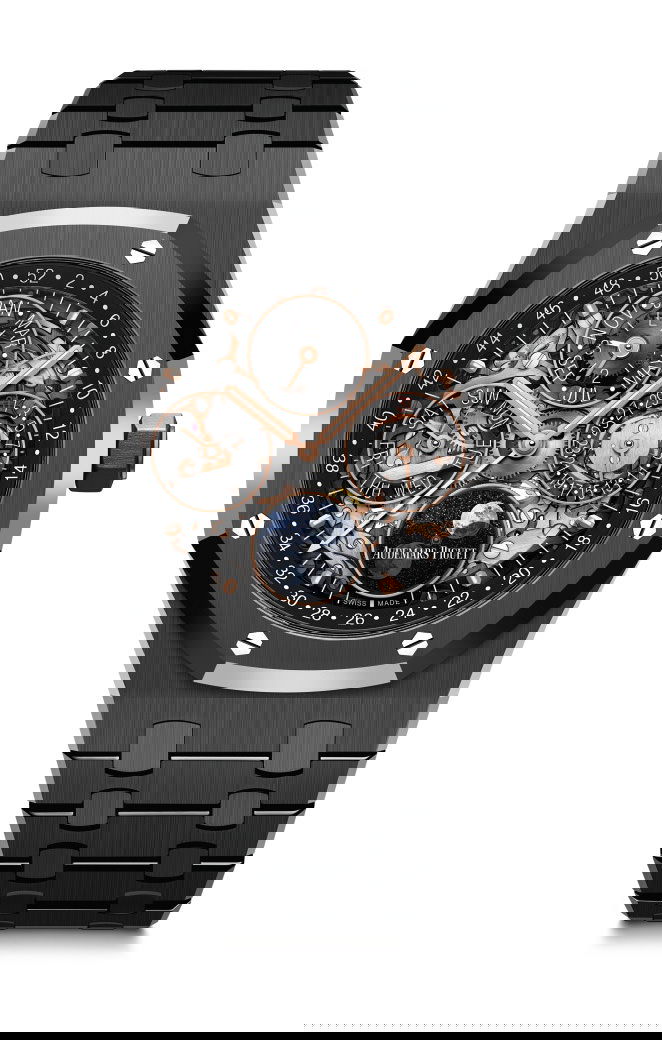 Audemars Piguet Royal Oak Perpetual Calendar Openworked luxury timepiece - detailed view