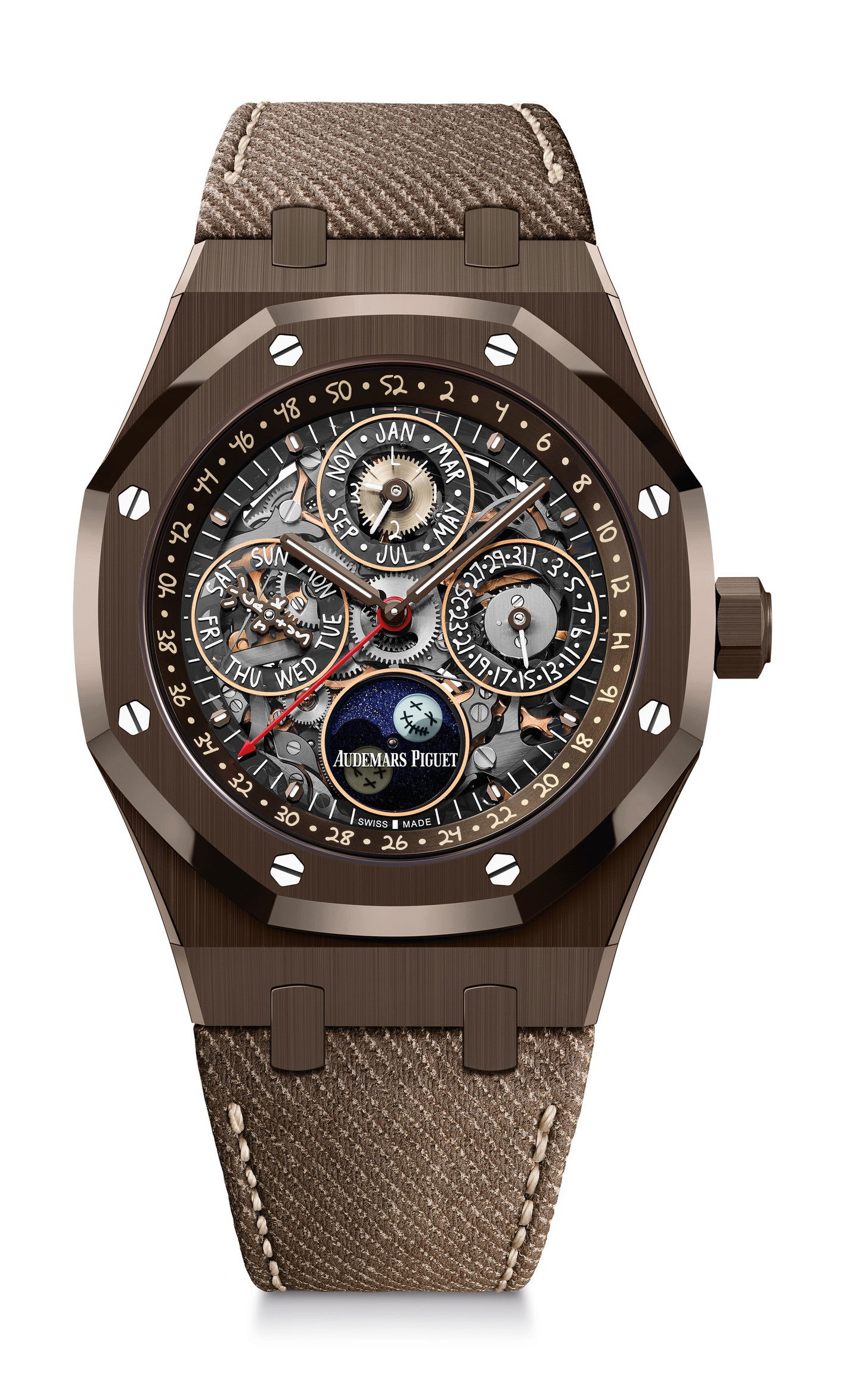 Audemars Piguet Royal Oak Perpetual Calendar Openworked “Cactus Jack” Limited Edition luxury timepiece - detailed view