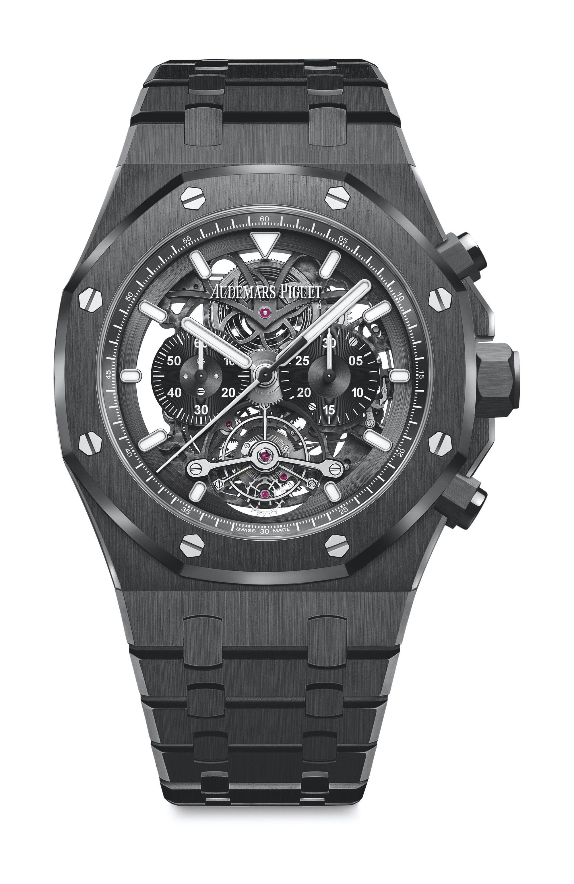 Audemars Piguet Royal Oak Tourbillon Chronograph Openworked luxury timepiece - detailed view