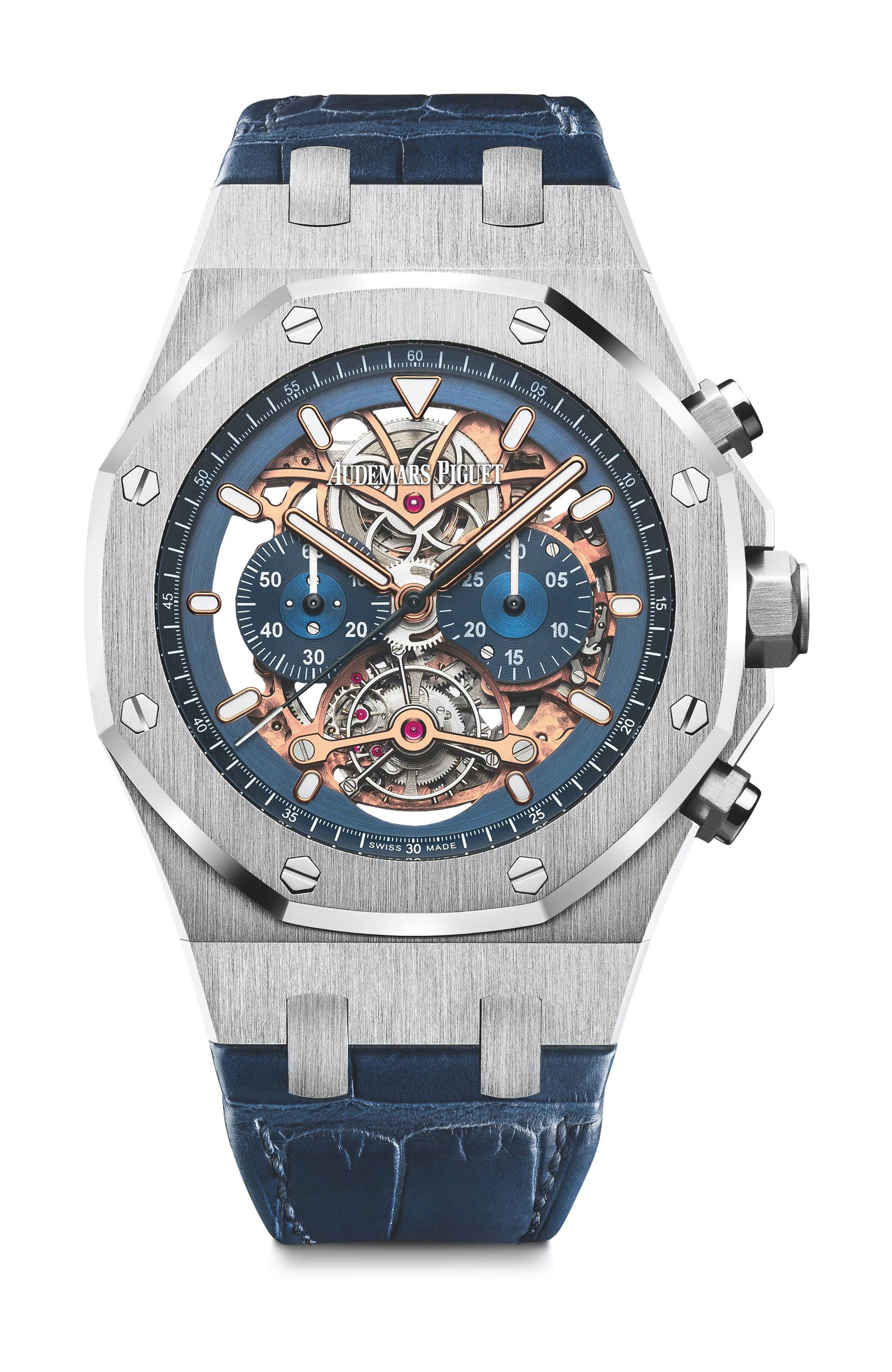 Audemars Piguet Royal Oak Tourbillon Chronograph Openworked luxury timepiece - detailed view
