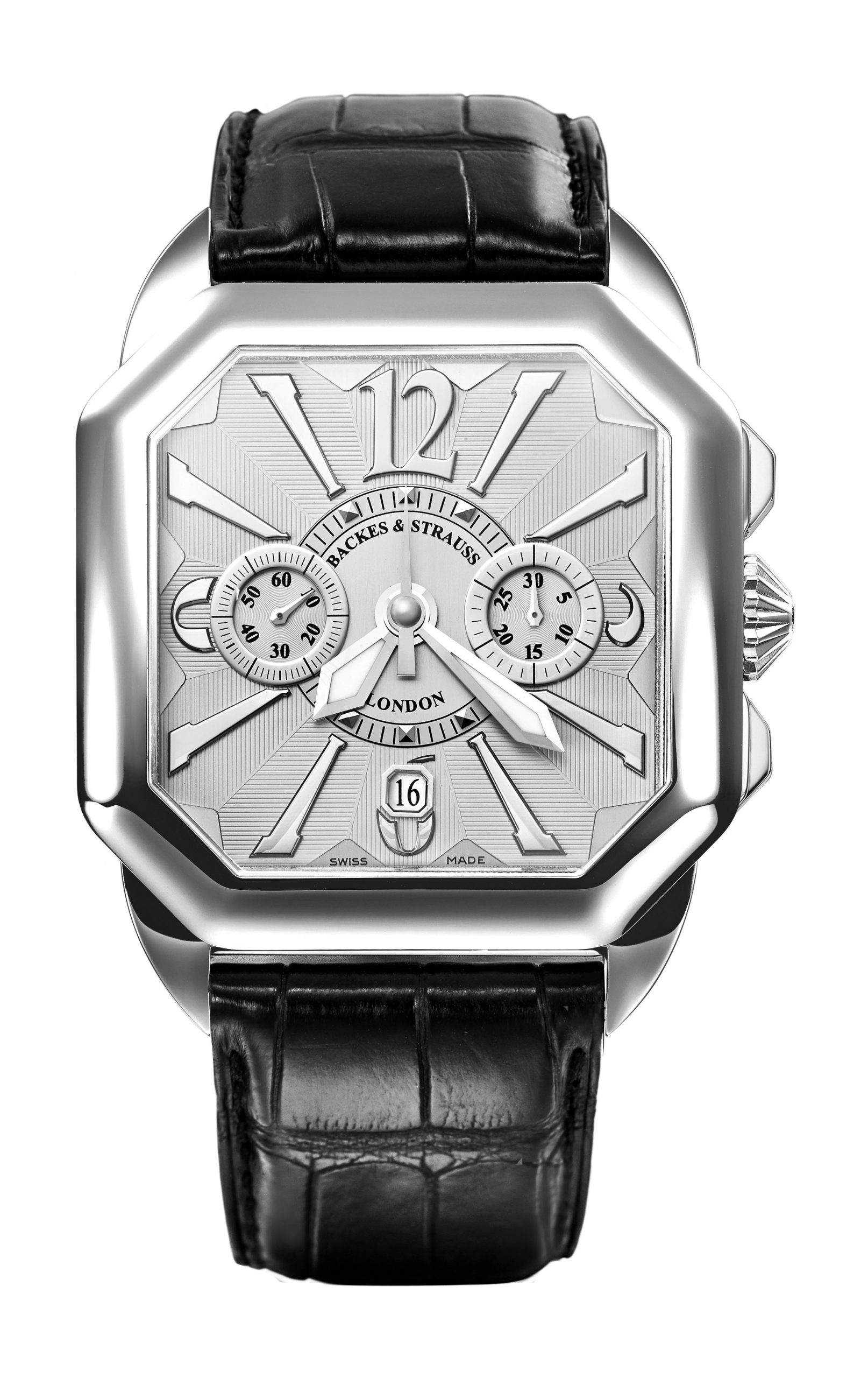 Backes & Strauss Berkeley Chronograph Steel 43 luxury timepiece - detailed view