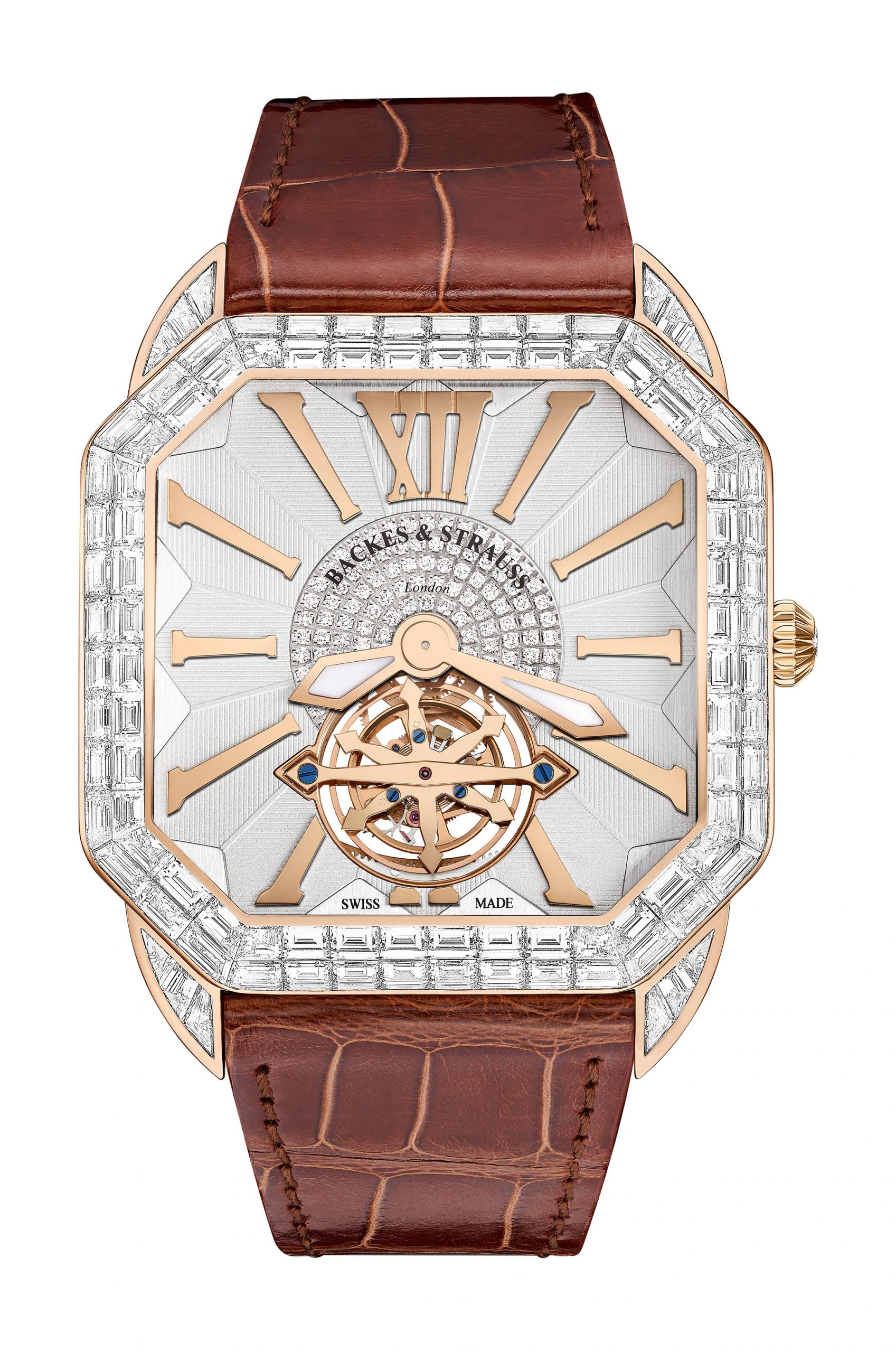 Backes & Strauss Berkeley Renaissance Duke Tourbillon Baguette 43 luxury timepiece - detailed view