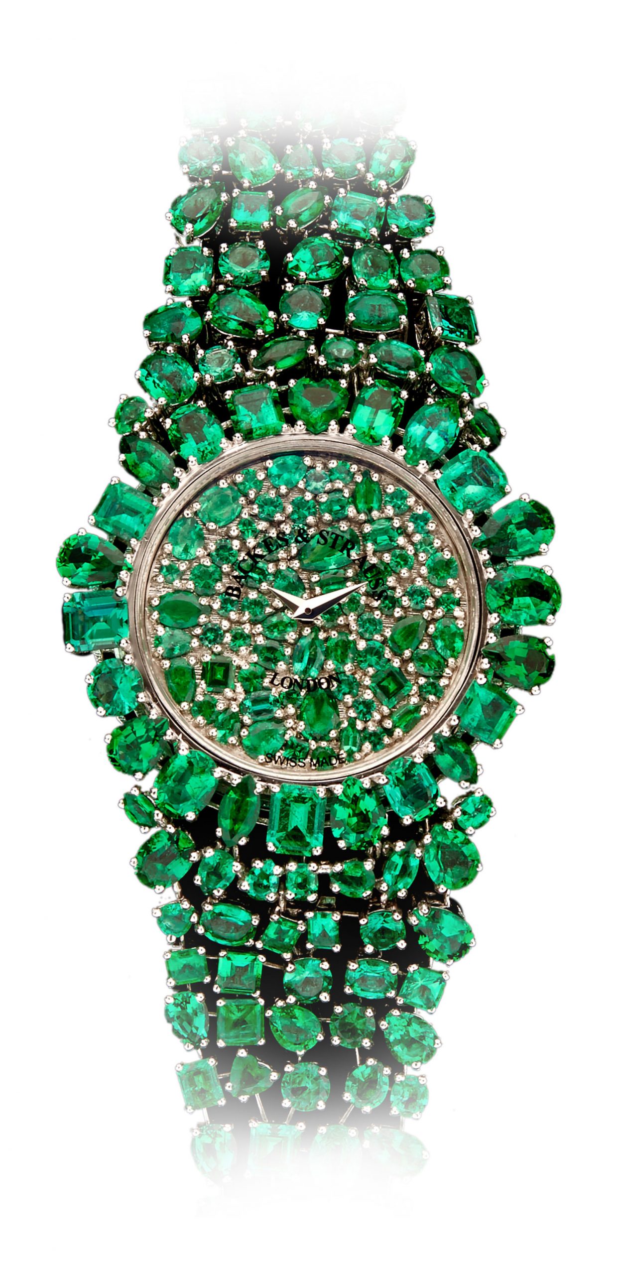 Backes & Strauss Piccadilly Princess Royal Emerald Green luxury timepiece - detailed view