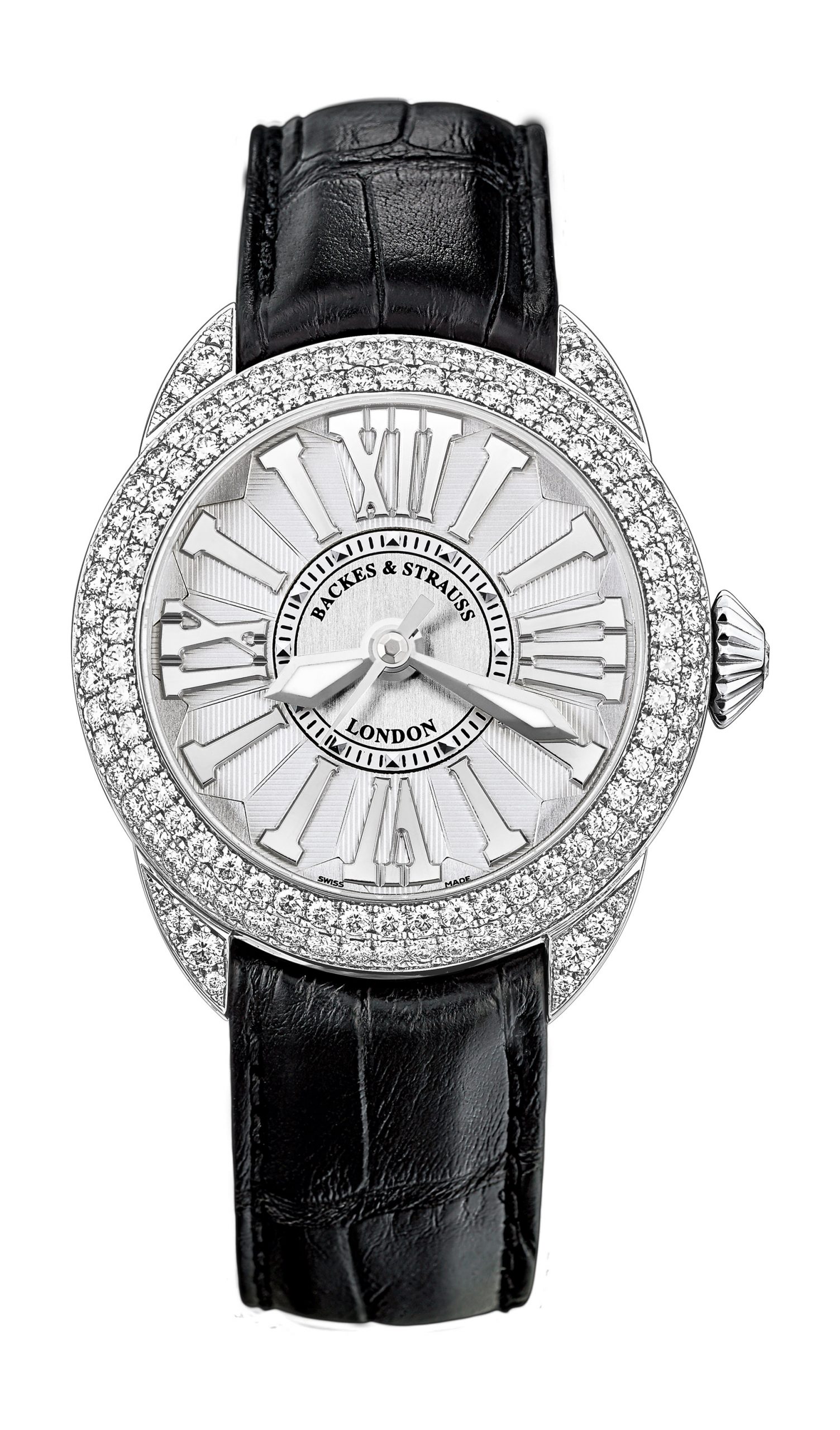Backes & Strauss Piccadilly Steel 37 luxury timepiece - detailed view