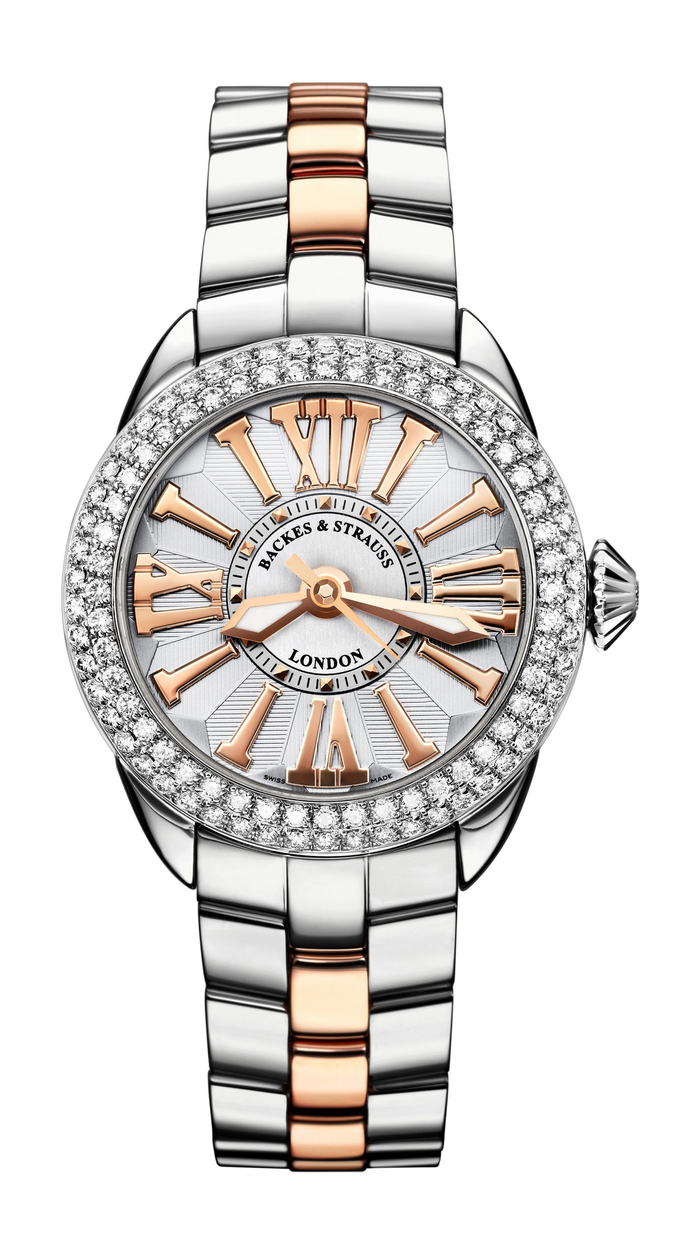 Backes & Strauss Piccadilly Steel 37 SP luxury timepiece - detailed view