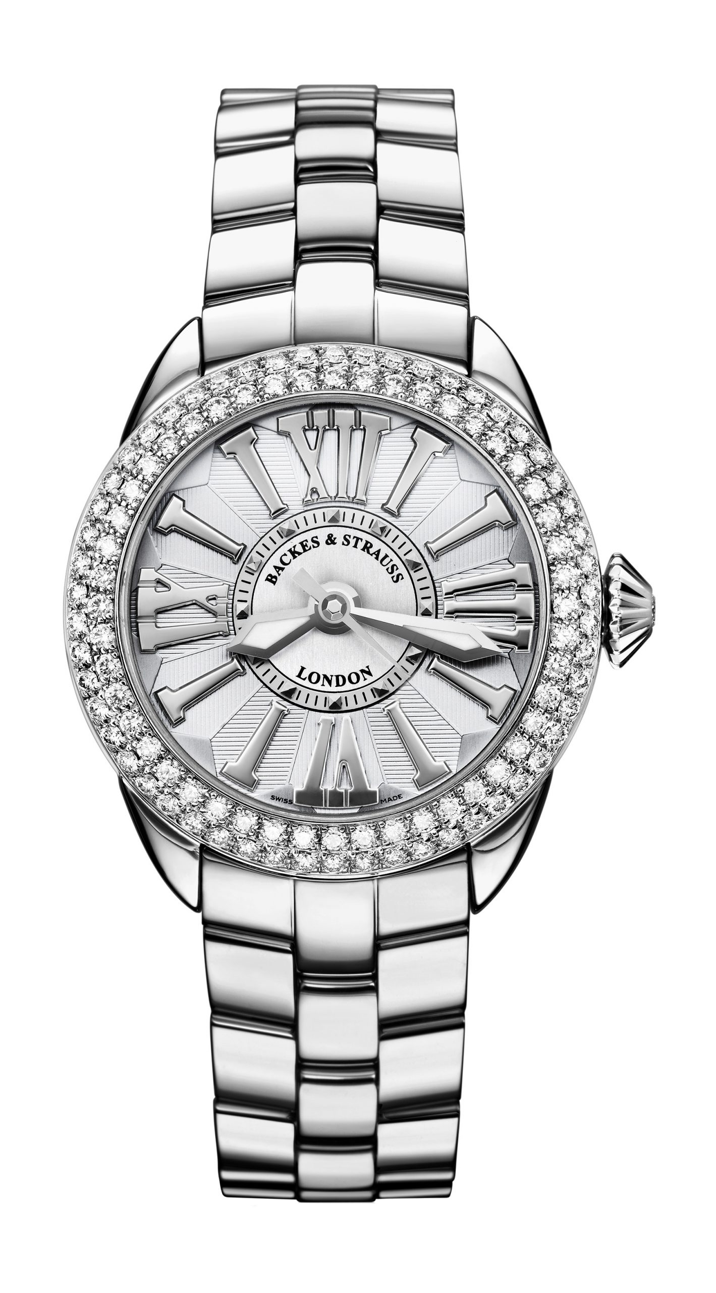 Backes & Strauss Piccadilly Steel 37 SP luxury timepiece - detailed view