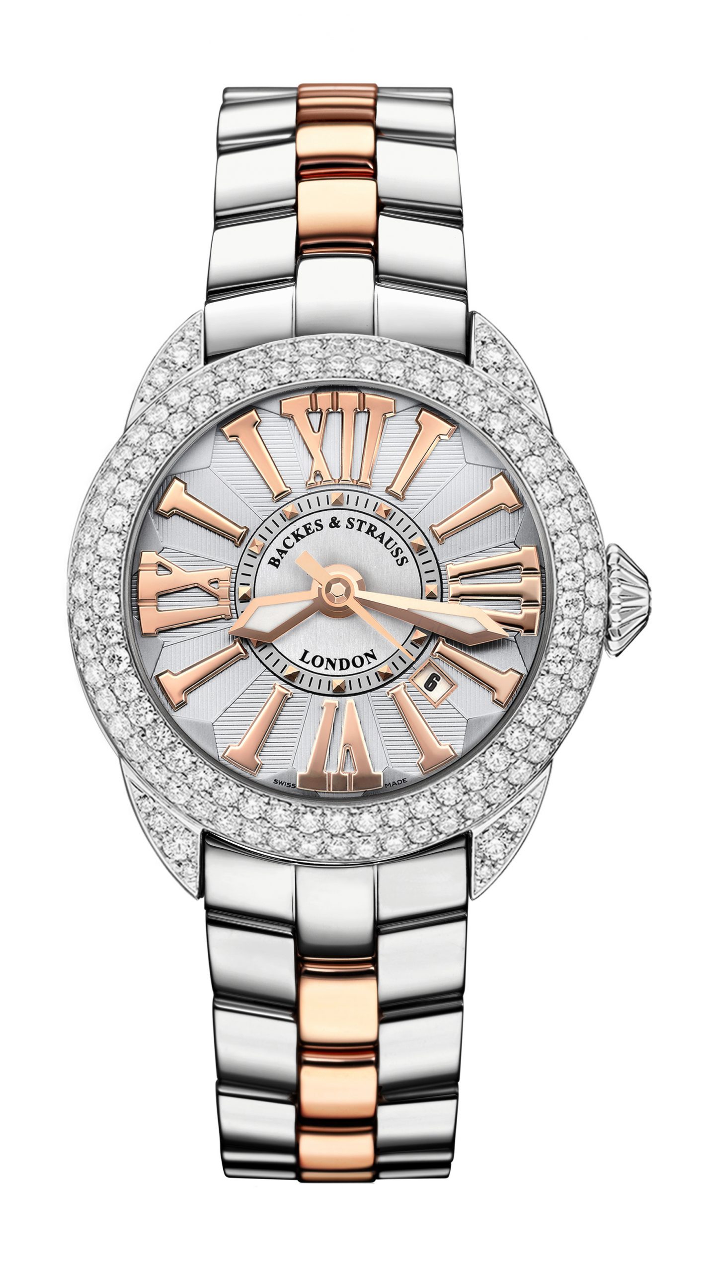 Backes & Strauss Piccadilly Steel 40 luxury timepiece - detailed view