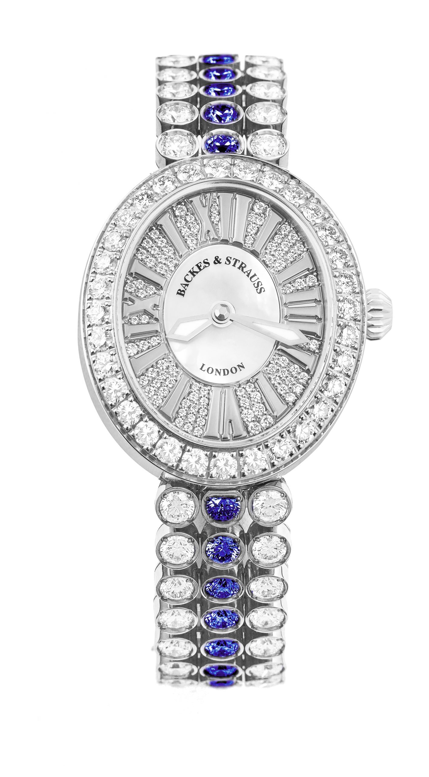 Backes & Strauss Regent Duchess Blue Velvet 2833 luxury timepiece - detailed view