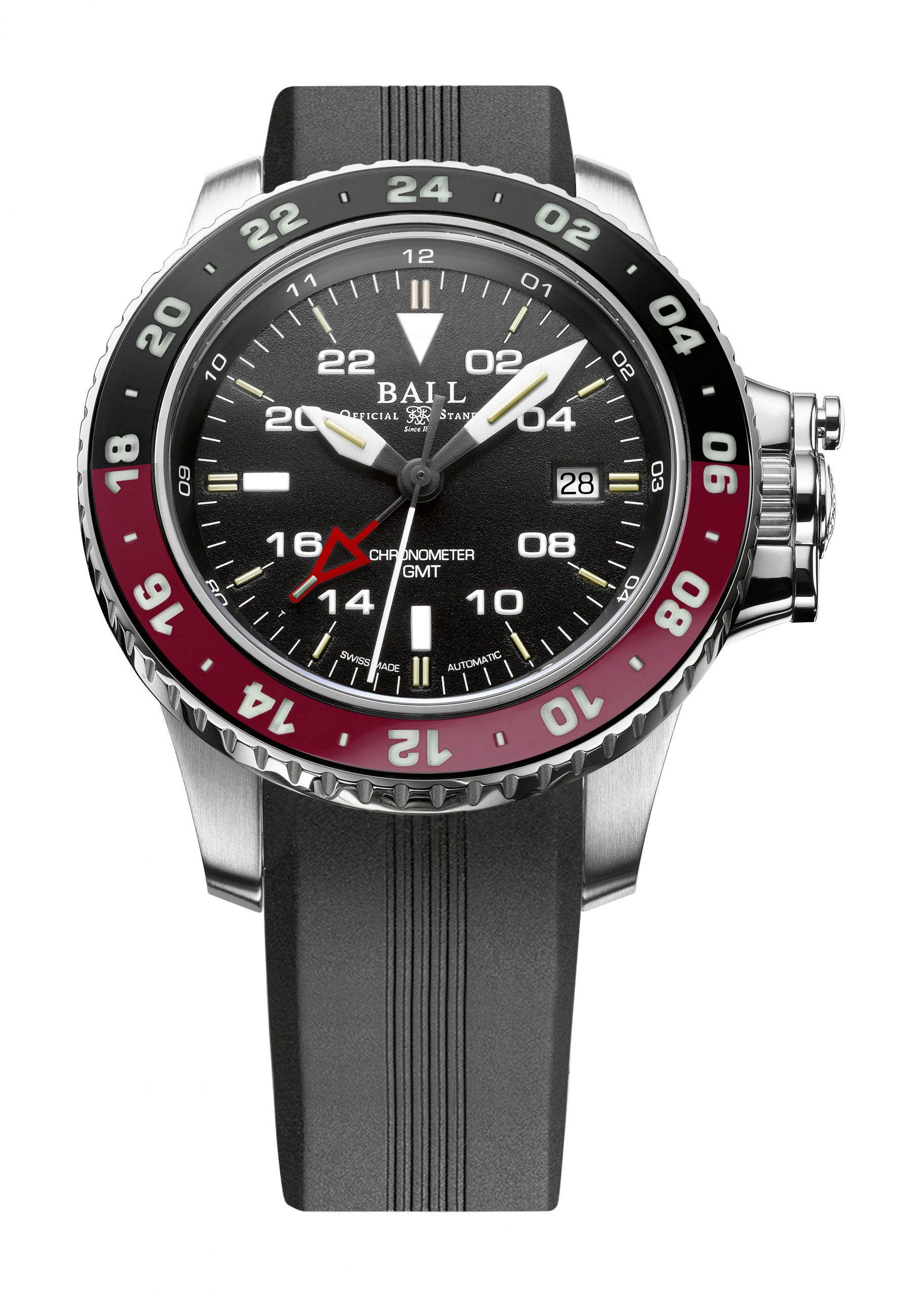 BALL Engineer Hydrocarbon AeroGMT II luxury timepiece - detailed view