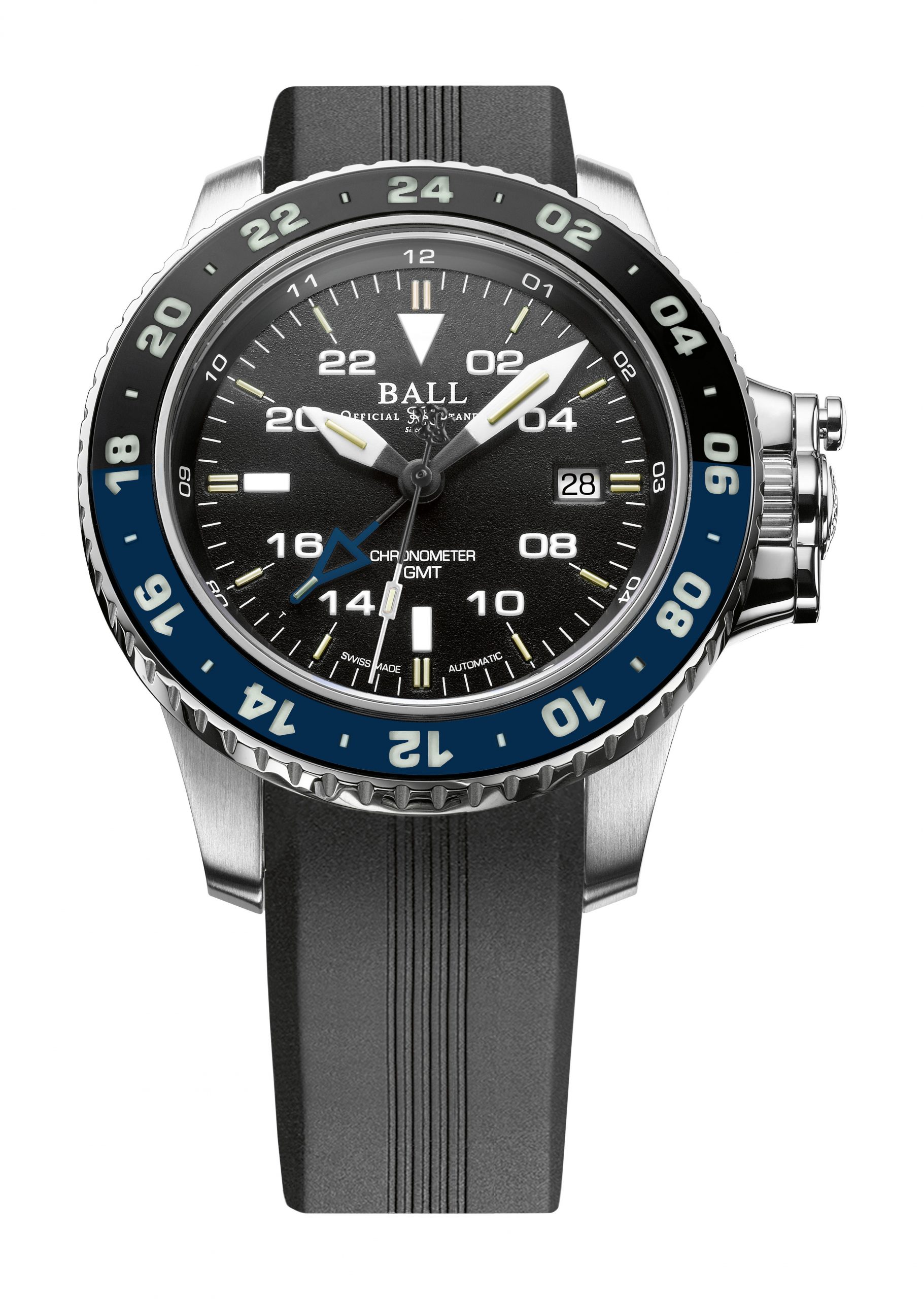 BALL Engineer Hydrocarbon AeroGMT II luxury timepiece - detailed view