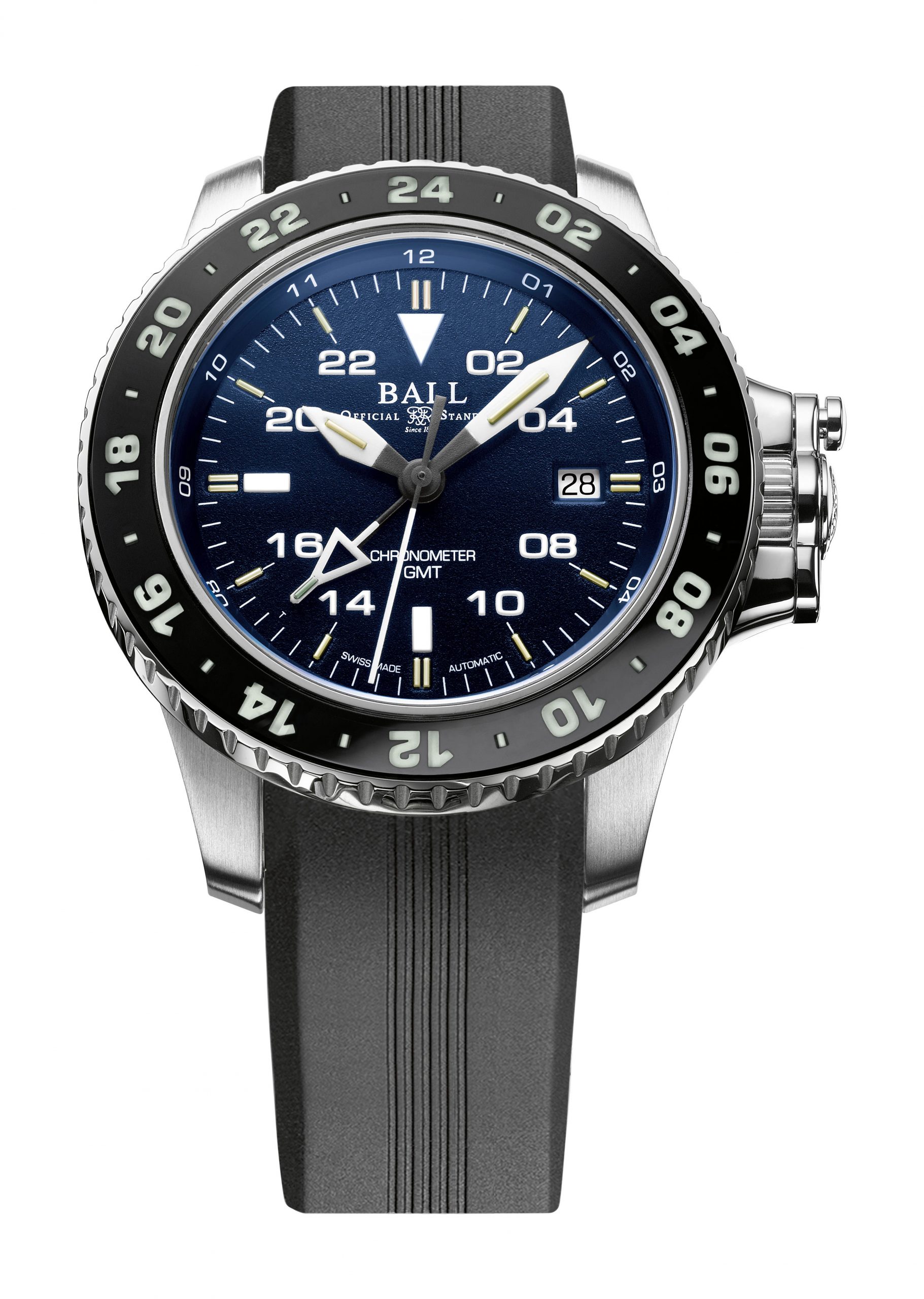 BALL Engineer Hydrocarbon AeroGMT II luxury timepiece - detailed view