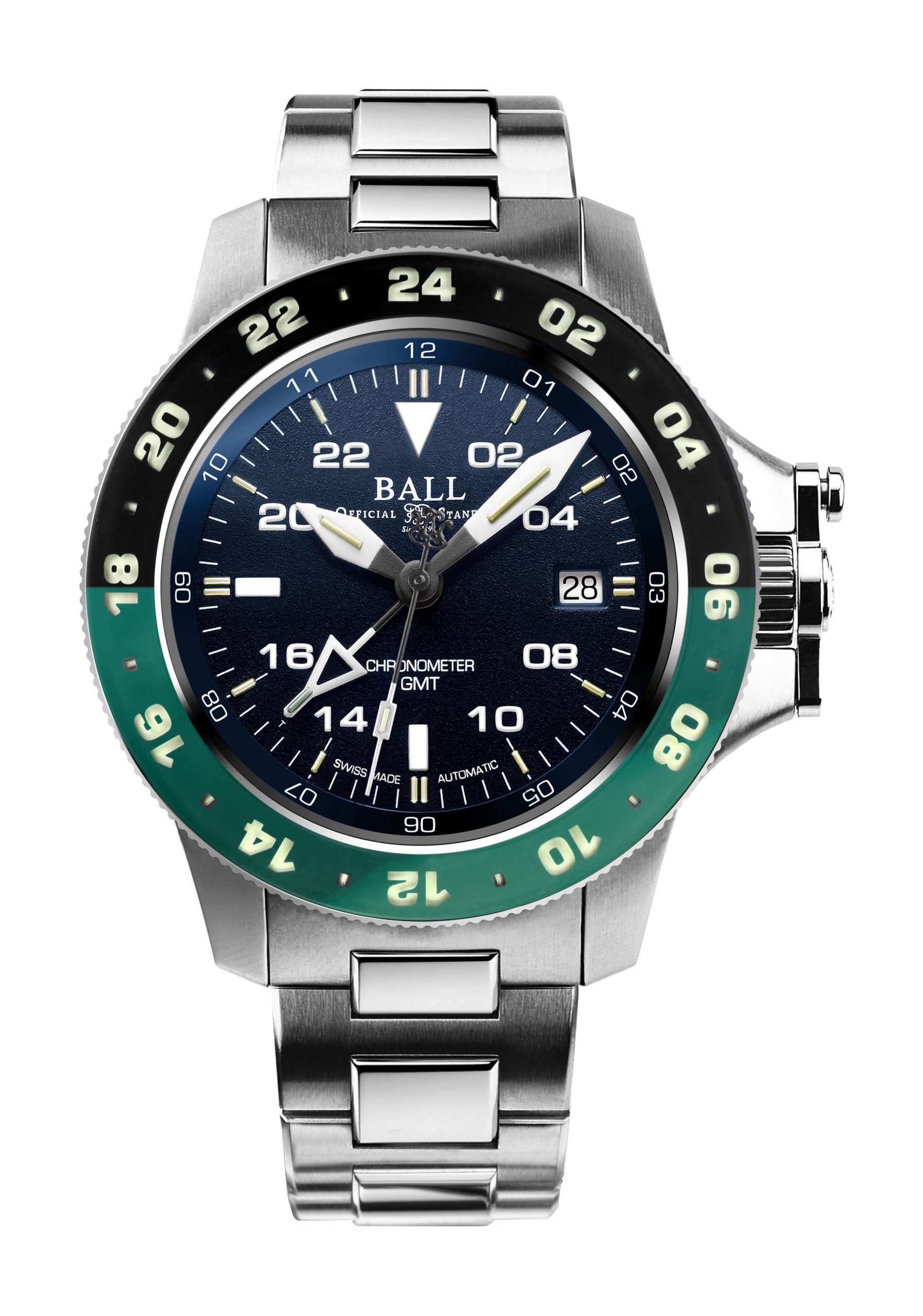 BALL Engineer Hydrocarbon AeroGMT II 40 luxury timepiece - detailed view