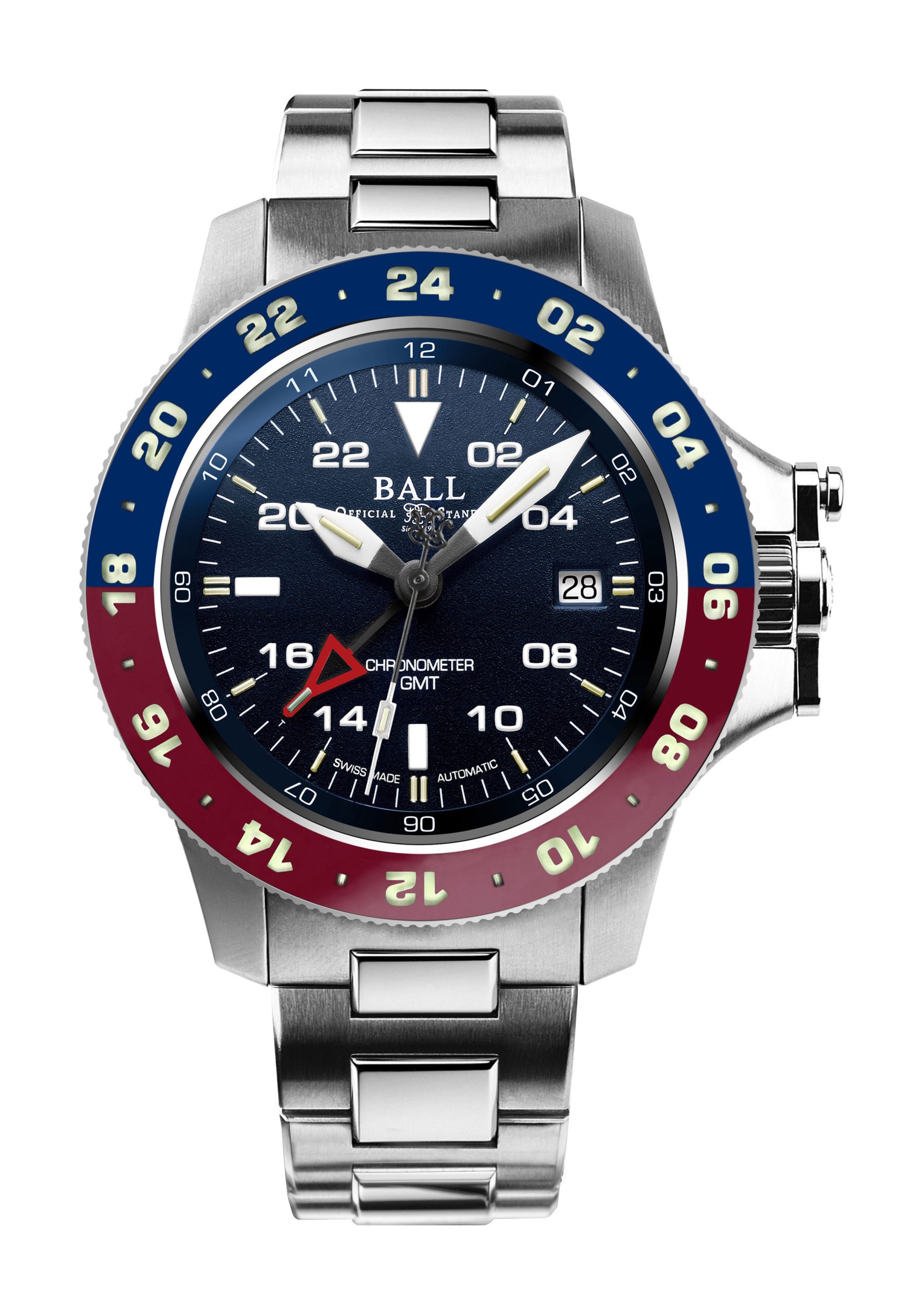 BALL Engineer Hydrocarbon AeroGMT II 40 luxury timepiece - detailed view