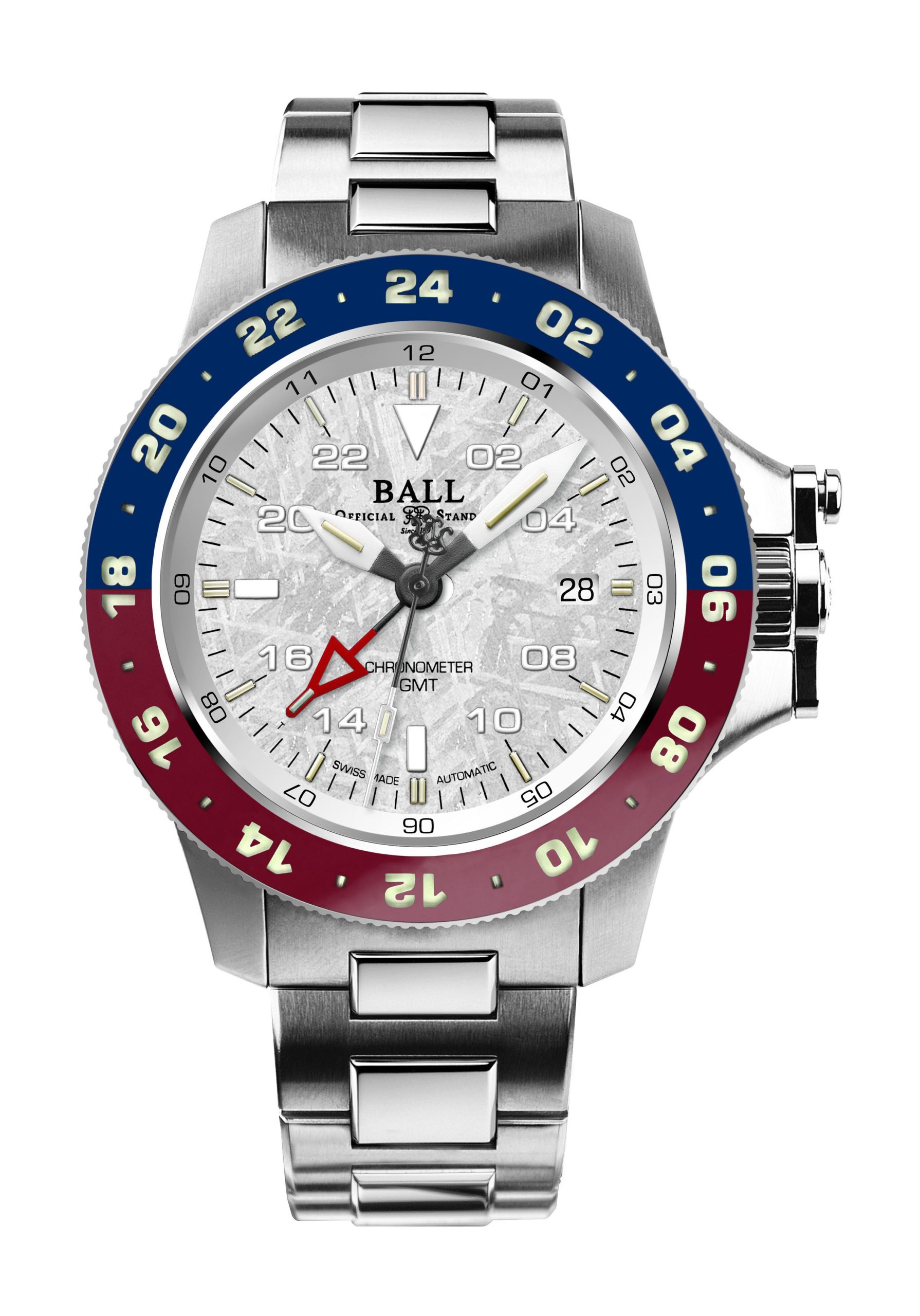 BALL Engineer Hydrocarbon AeroGMT II Meteorite 40 luxury timepiece - detailed view