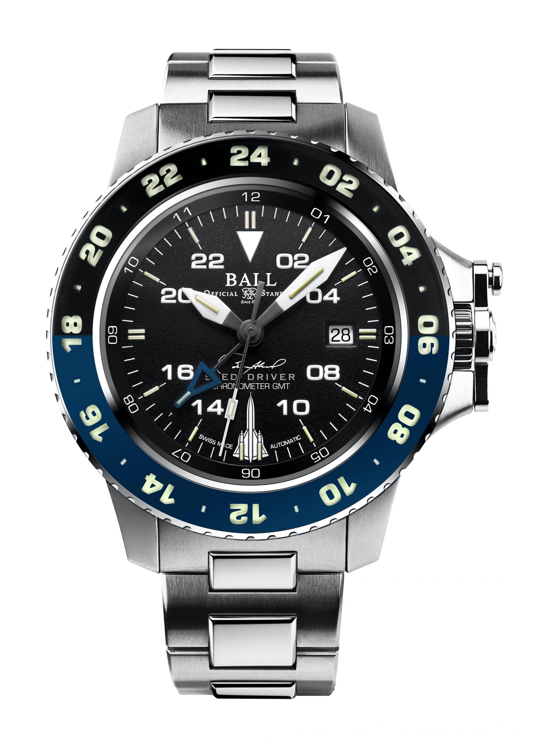 BALL Engineer Hydrocarbon AeroGMT Sled Driver 42 luxury timepiece - detailed view