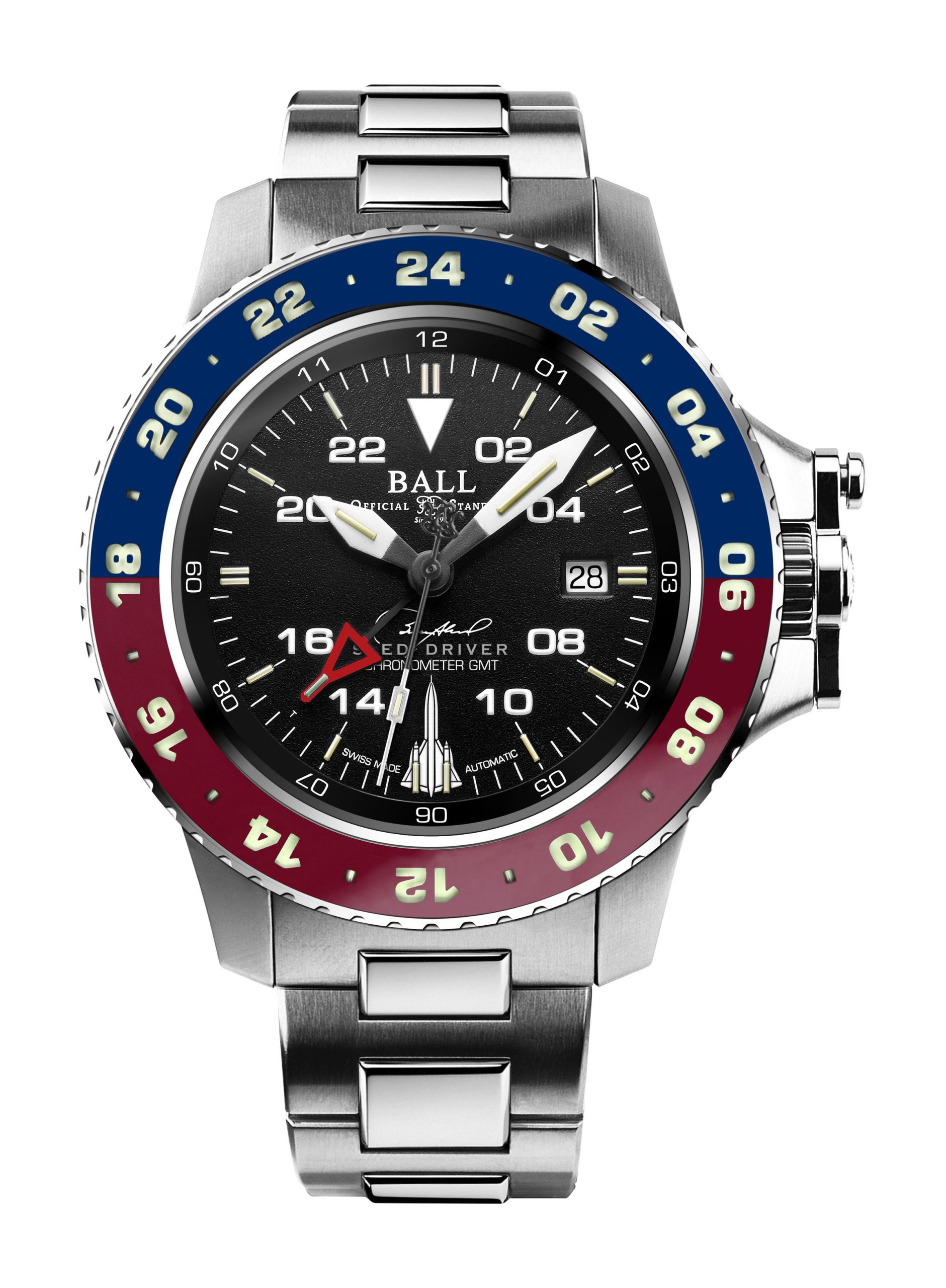 BALL Engineer Hydrocarbon AeroGMT Sled Driver 42 luxury timepiece - detailed view