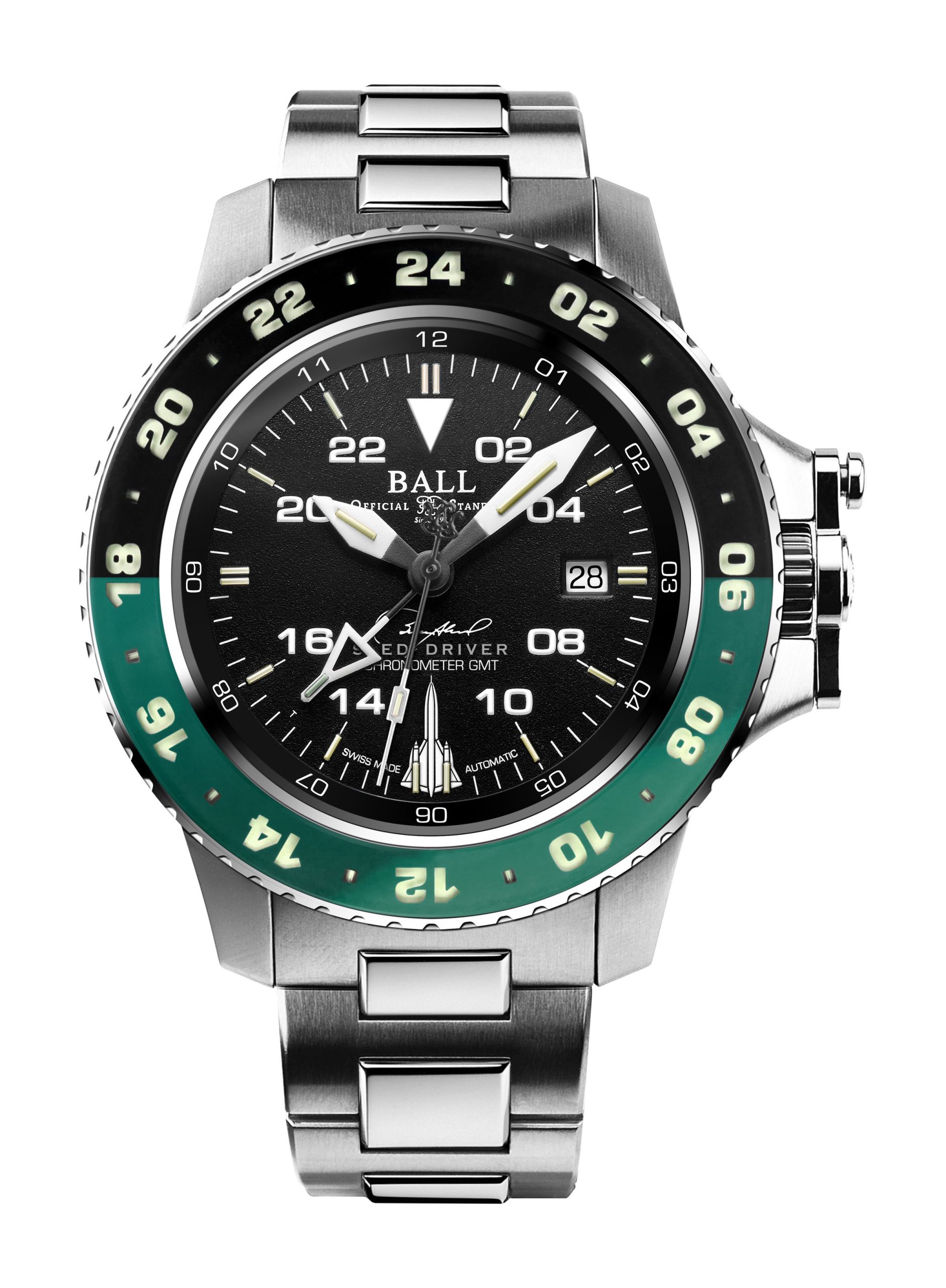 BALL Engineer Hydrocarbon AeroGMT Sled Driver 42 luxury timepiece - detailed view