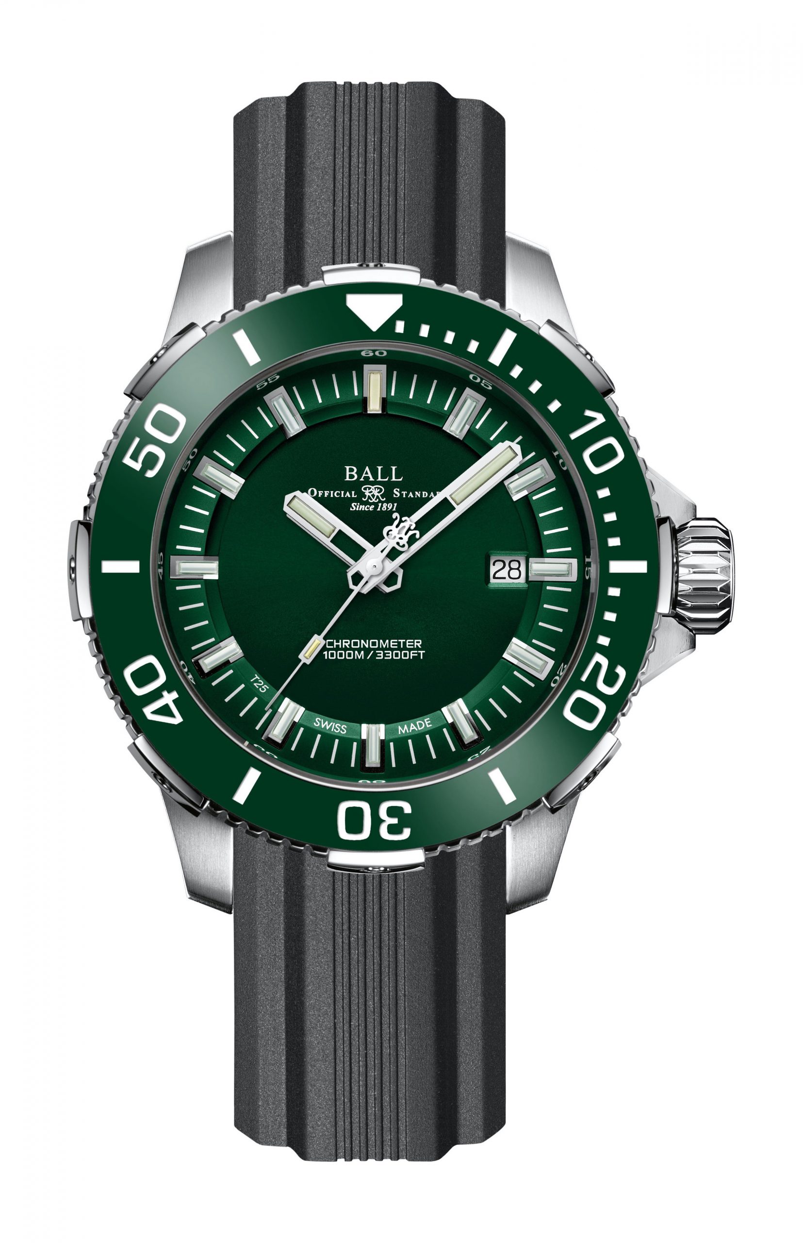 BALL Engineer Hydrocarbon DeepQUEST Ceramic luxury timepiece - detailed view