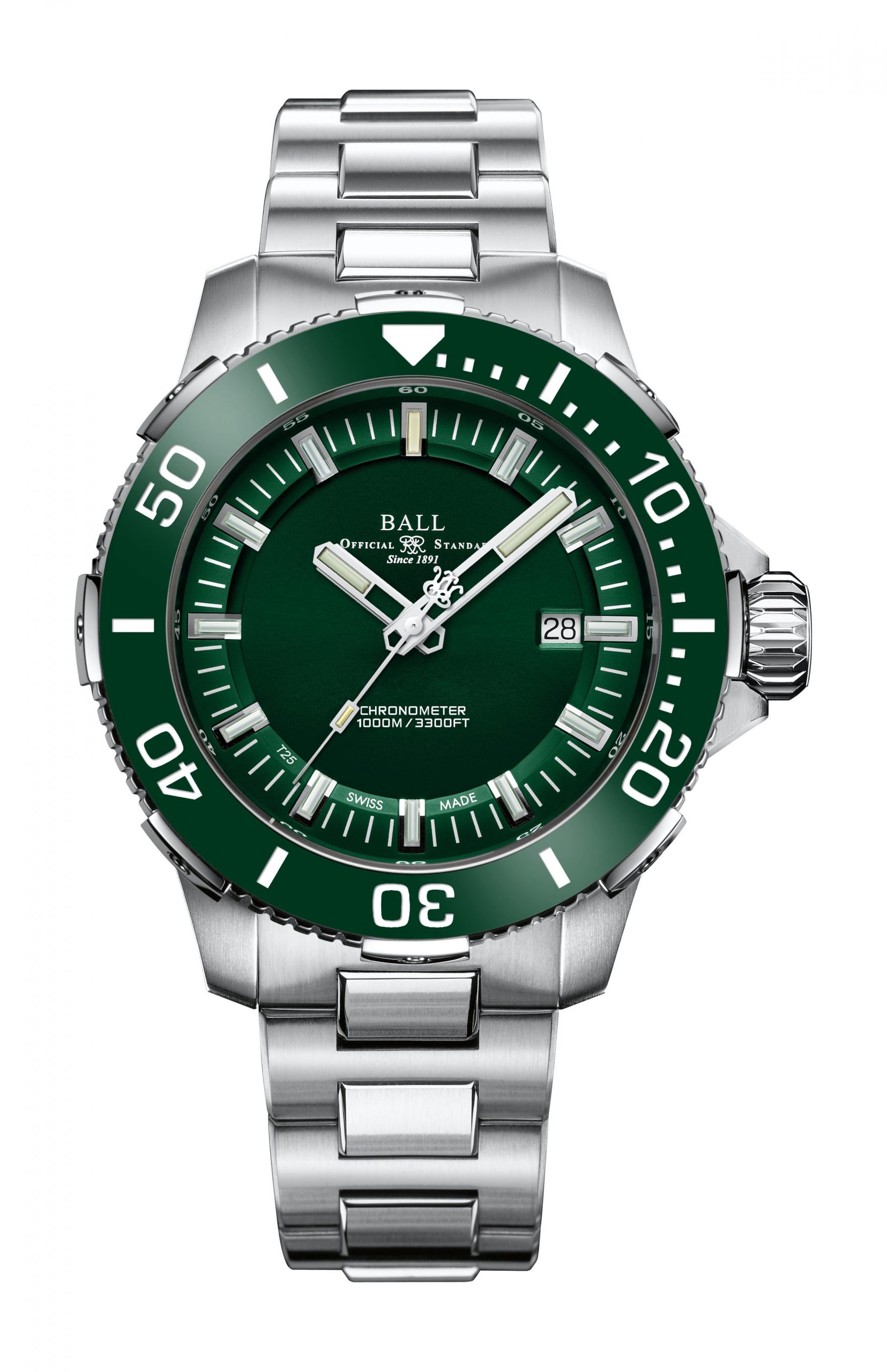 BALL Engineer Hydrocarbon DeepQUEST Ceramic luxury timepiece - detailed view