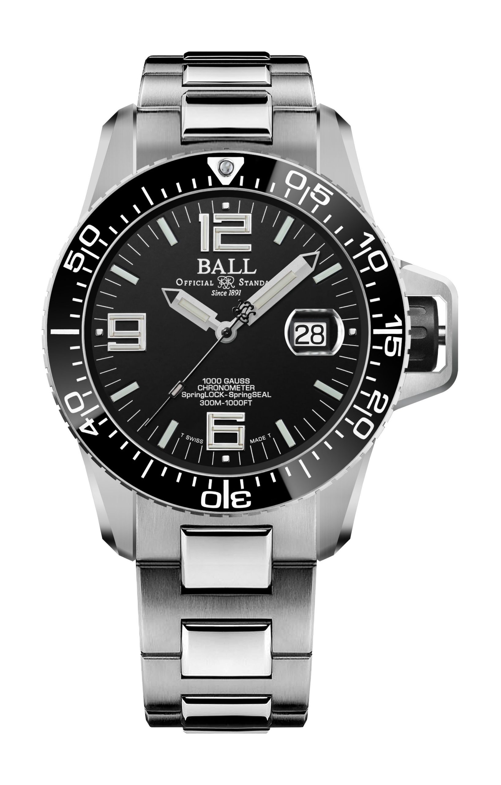 BALL Engineer Hydrocarbon EOD luxury timepiece - detailed view