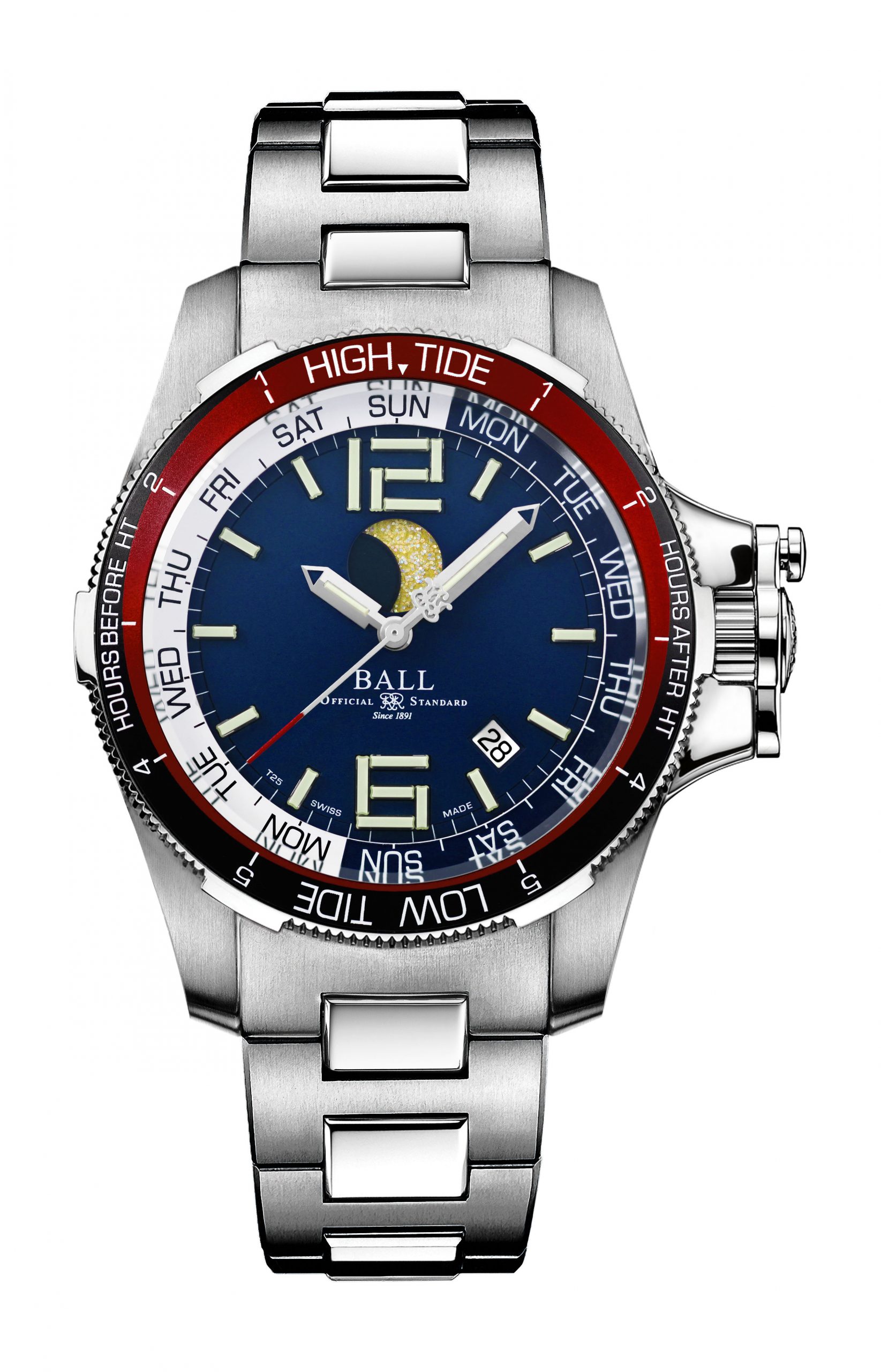 BALL Engineer Hydrocarbon Moon Navigator luxury timepiece - detailed view