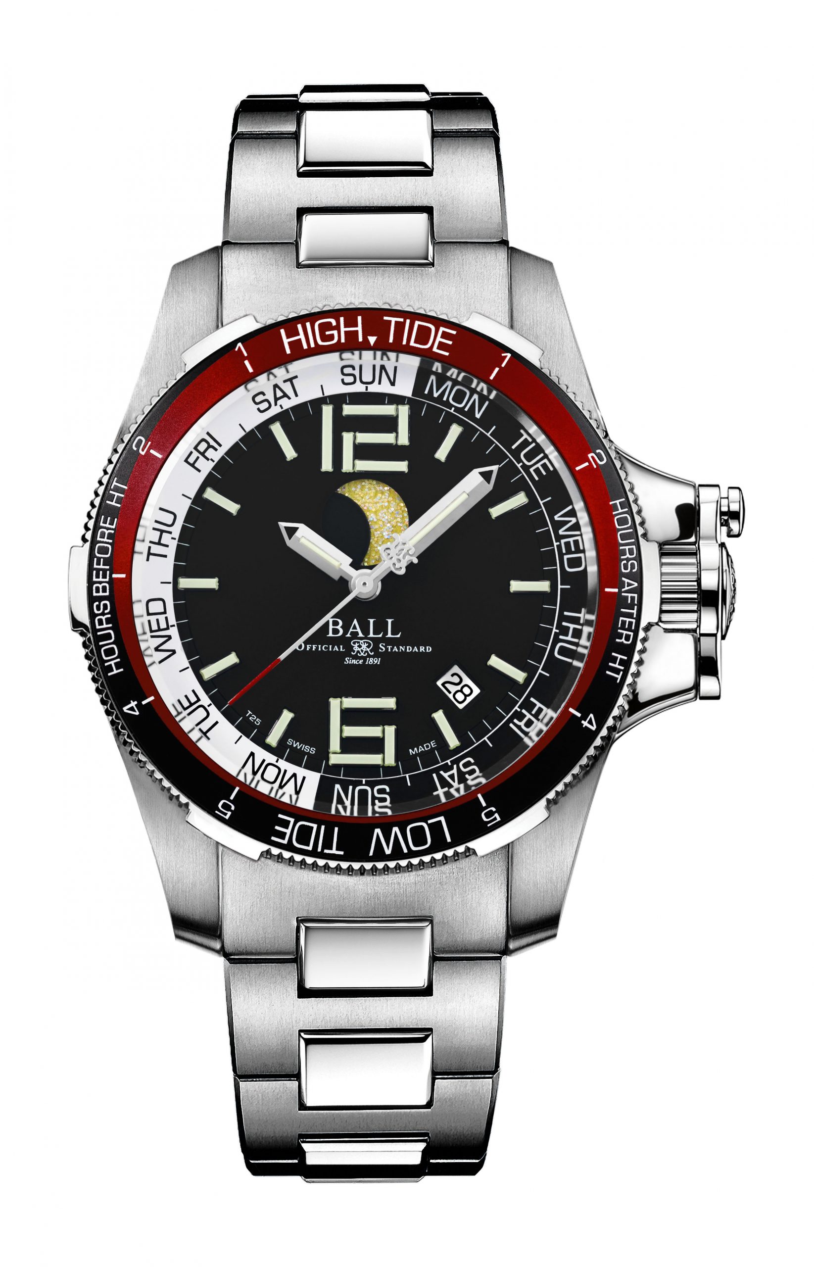 BALL Engineer Hydrocarbon Moon Navigator luxury timepiece - detailed view