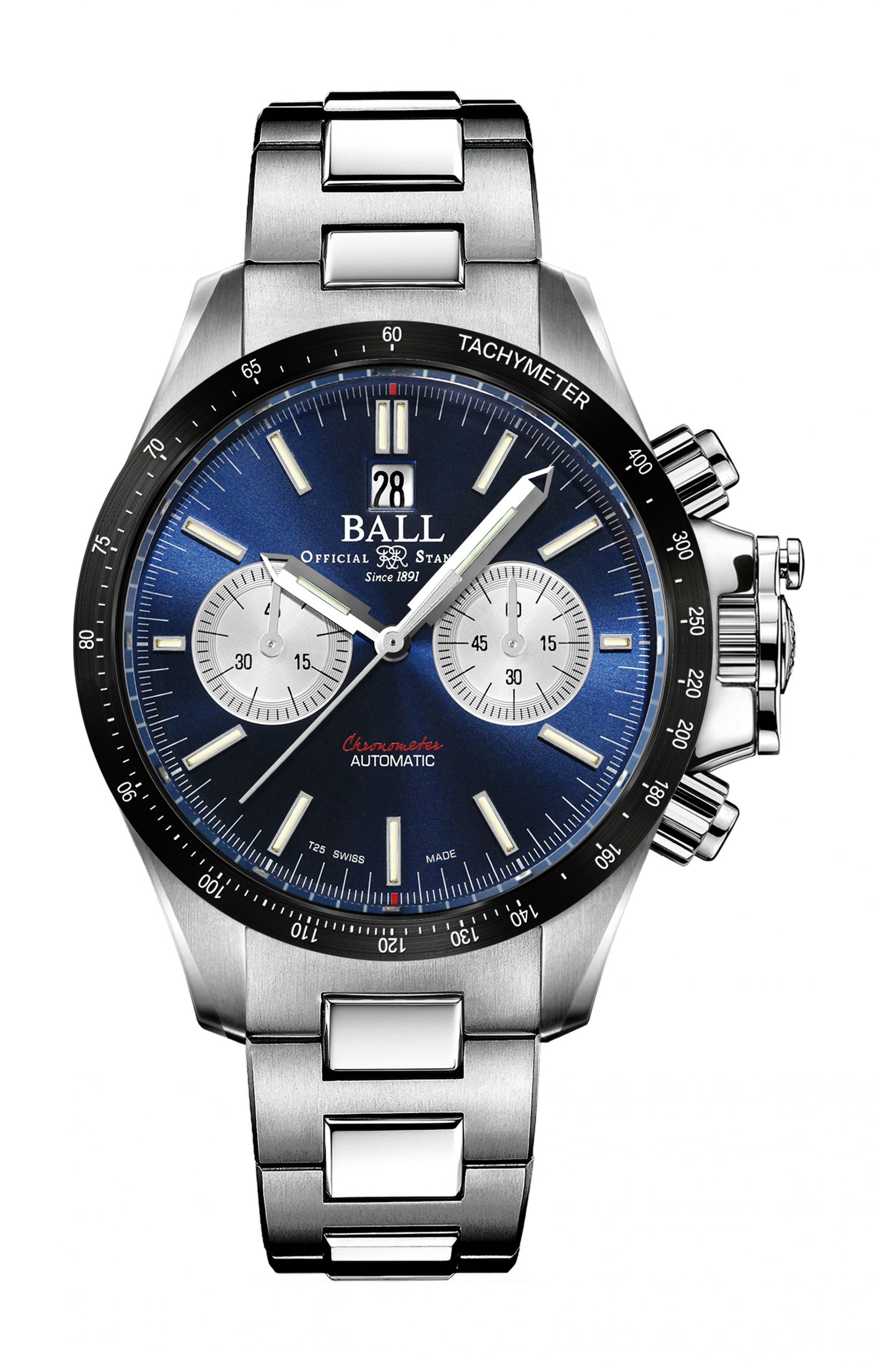 BALL Engineer Hydrocarbon Racer Chronograph luxury timepiece - detailed view