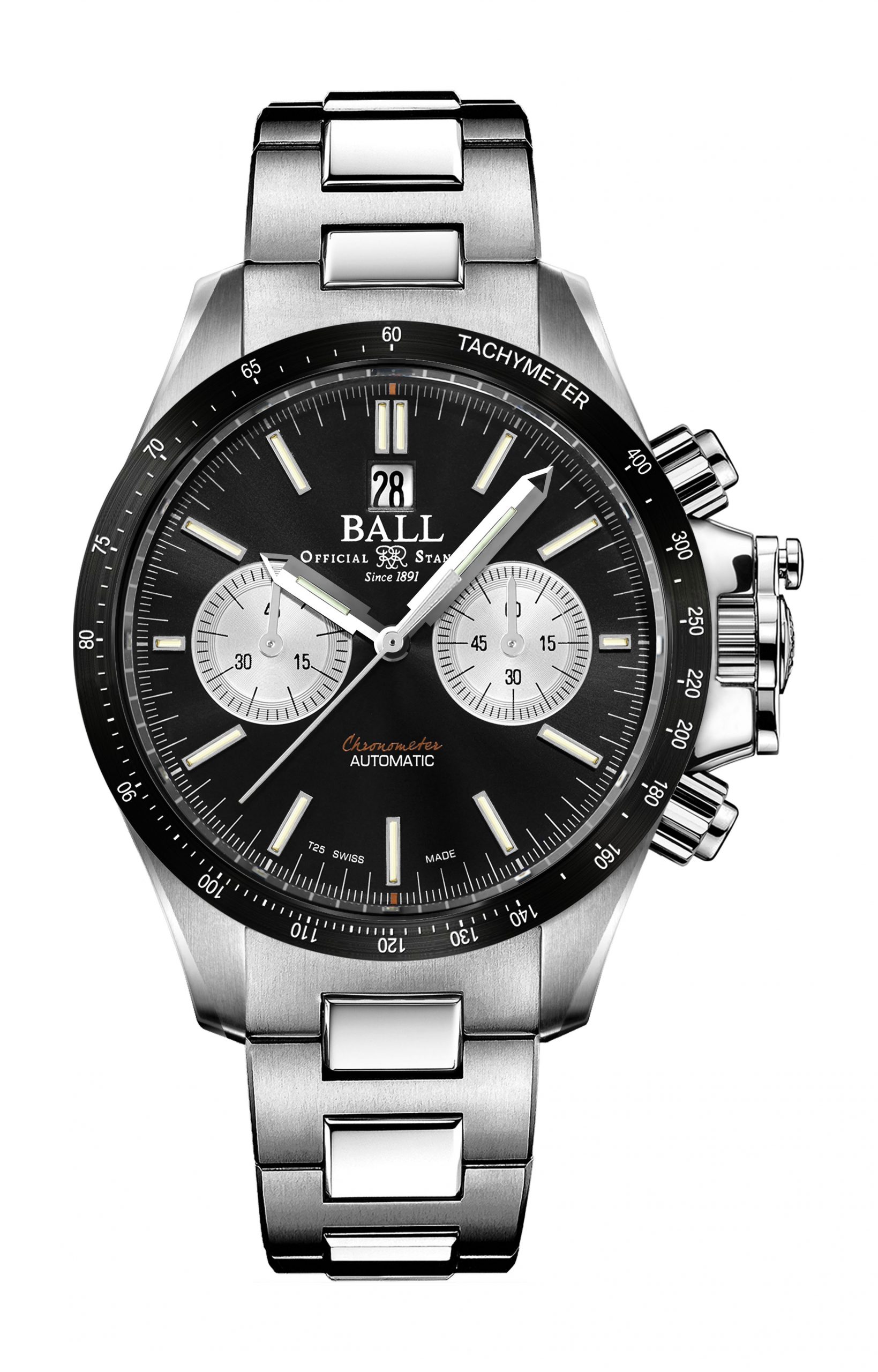 BALL Engineer Hydrocarbon Racer Chronograph luxury timepiece - detailed view