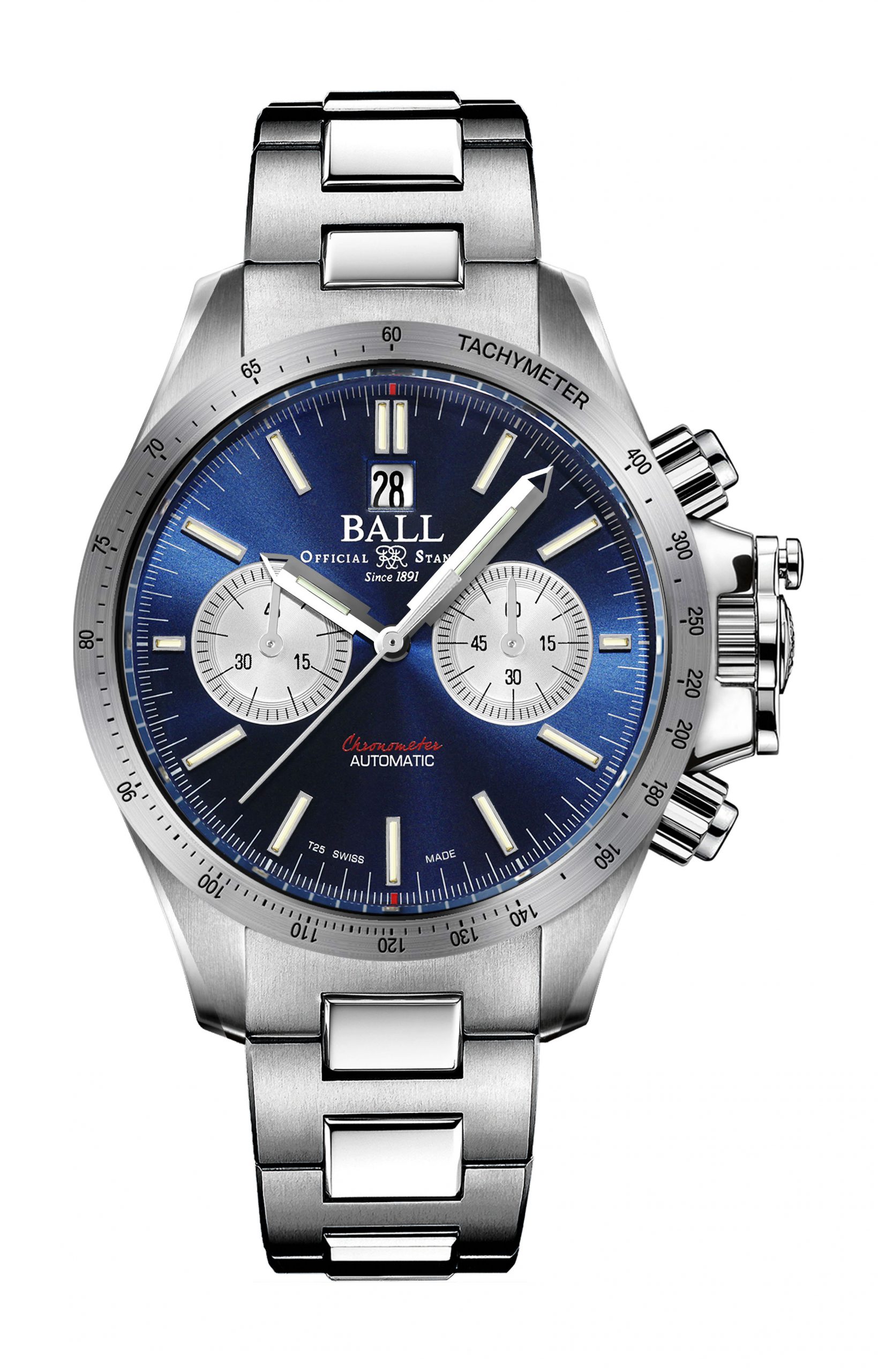 BALL Engineer Hydrocarbon Racer Chronograph luxury timepiece - detailed view