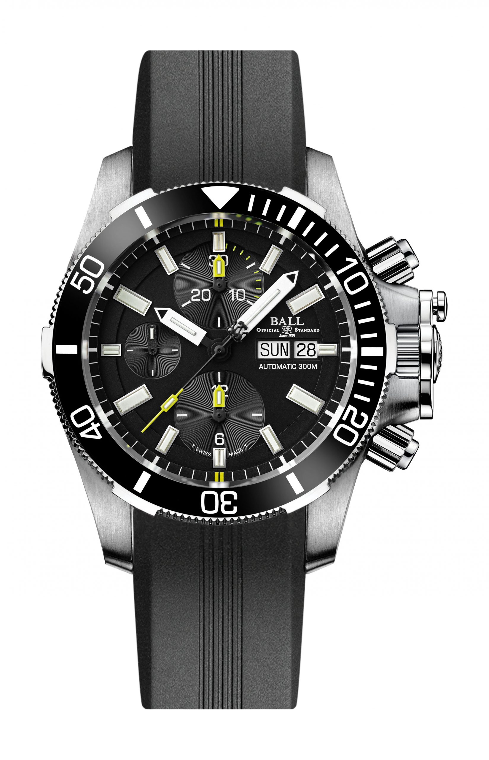 BALL Engineer Hydrocarbon Submarine Warfare Ceramic Chronograph luxury timepiece - detailed view