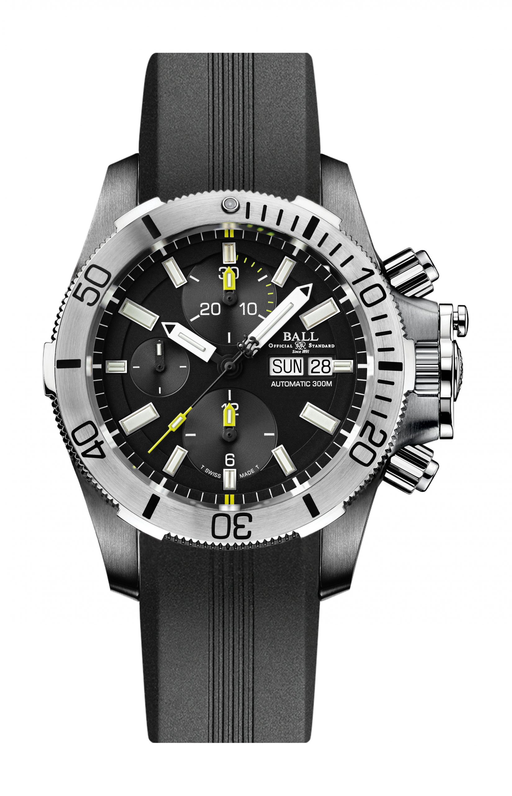 BALL Engineer Hydrocarbon Submarine Warfare Chronograph luxury timepiece - detailed view