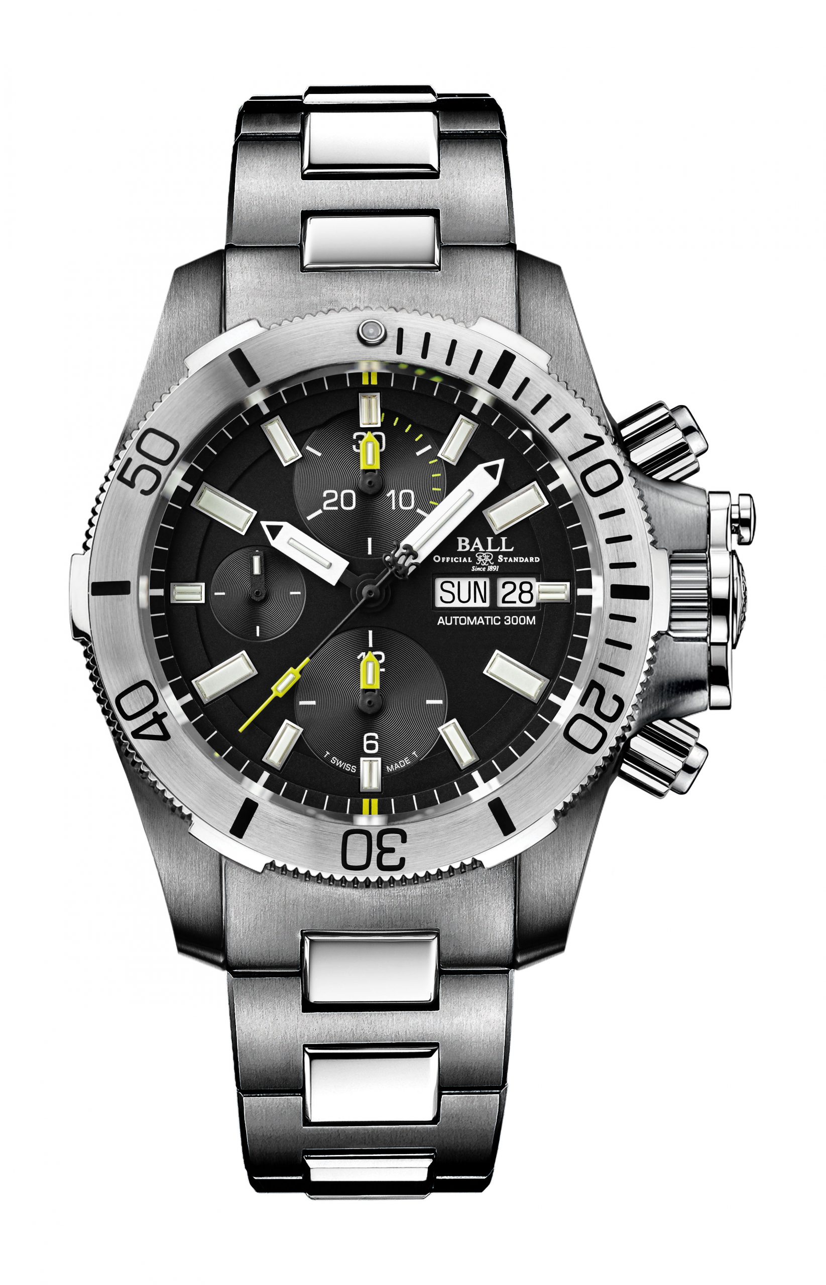 BALL Engineer Hydrocarbon Submarine Warfare Chronograph luxury timepiece - detailed view