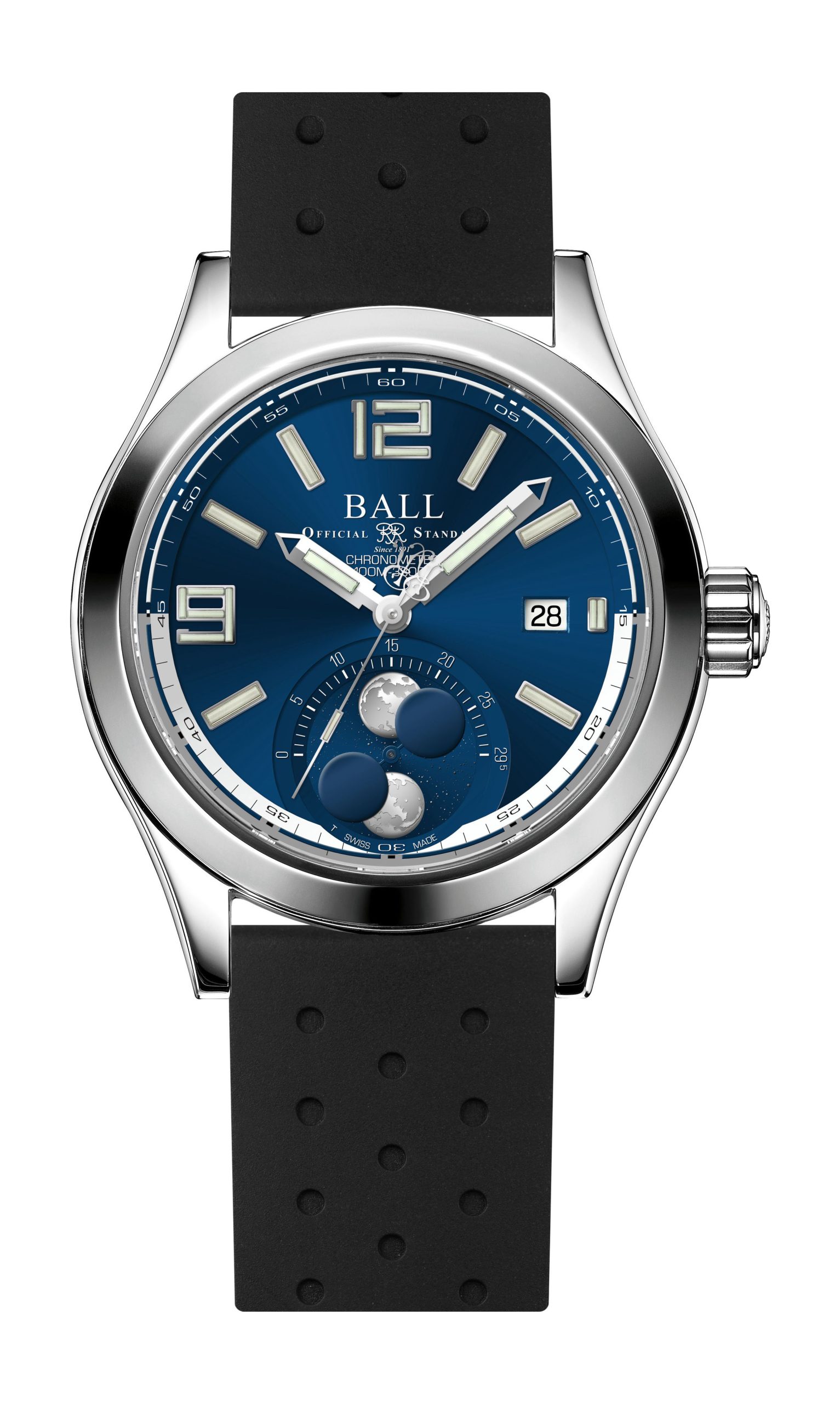 BALL Engineer II Moon Phase Chronometer 41 luxury timepiece - detailed view