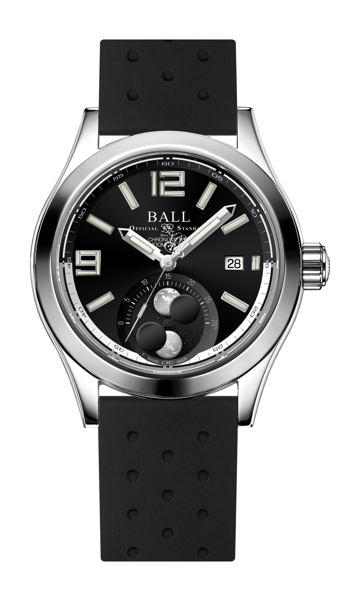 BALL Engineer II Moon Phase Chronometer 41 luxury timepiece - detailed view