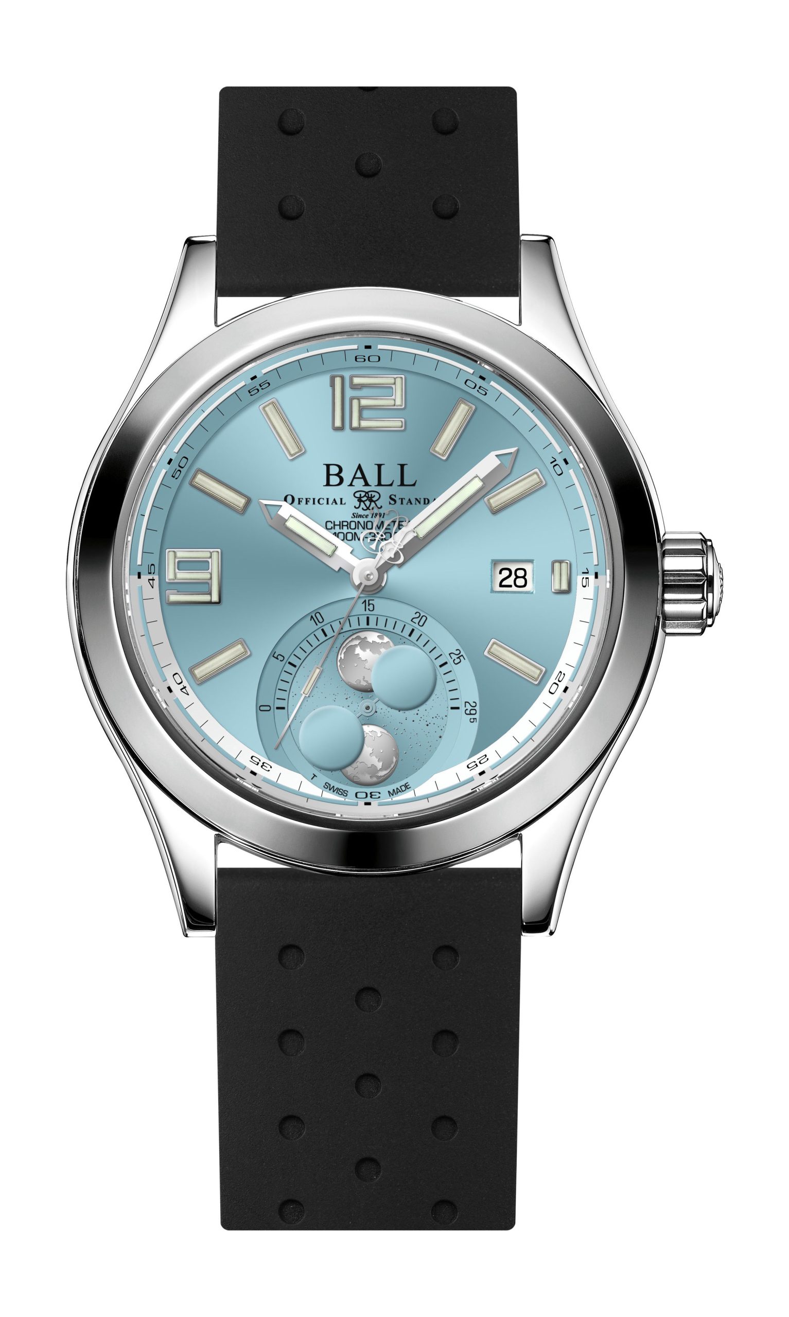 BALL Engineer II Moon Phase Chronometer 41 luxury timepiece - detailed view