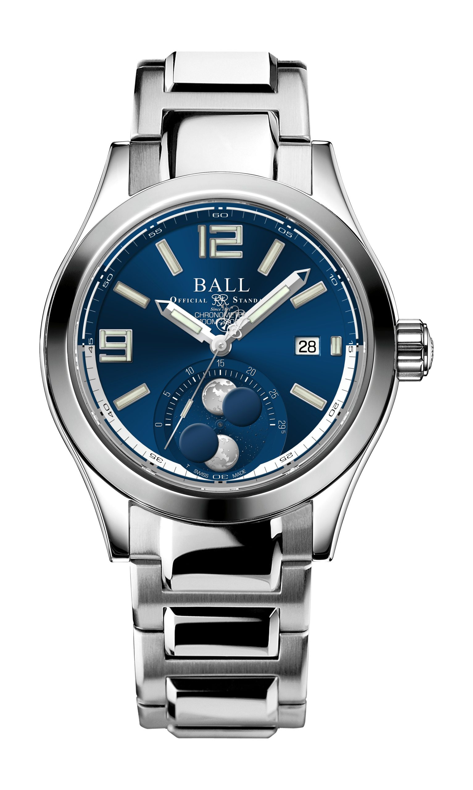 BALL Engineer II Moon Phase Chronometer 41 luxury timepiece - detailed view