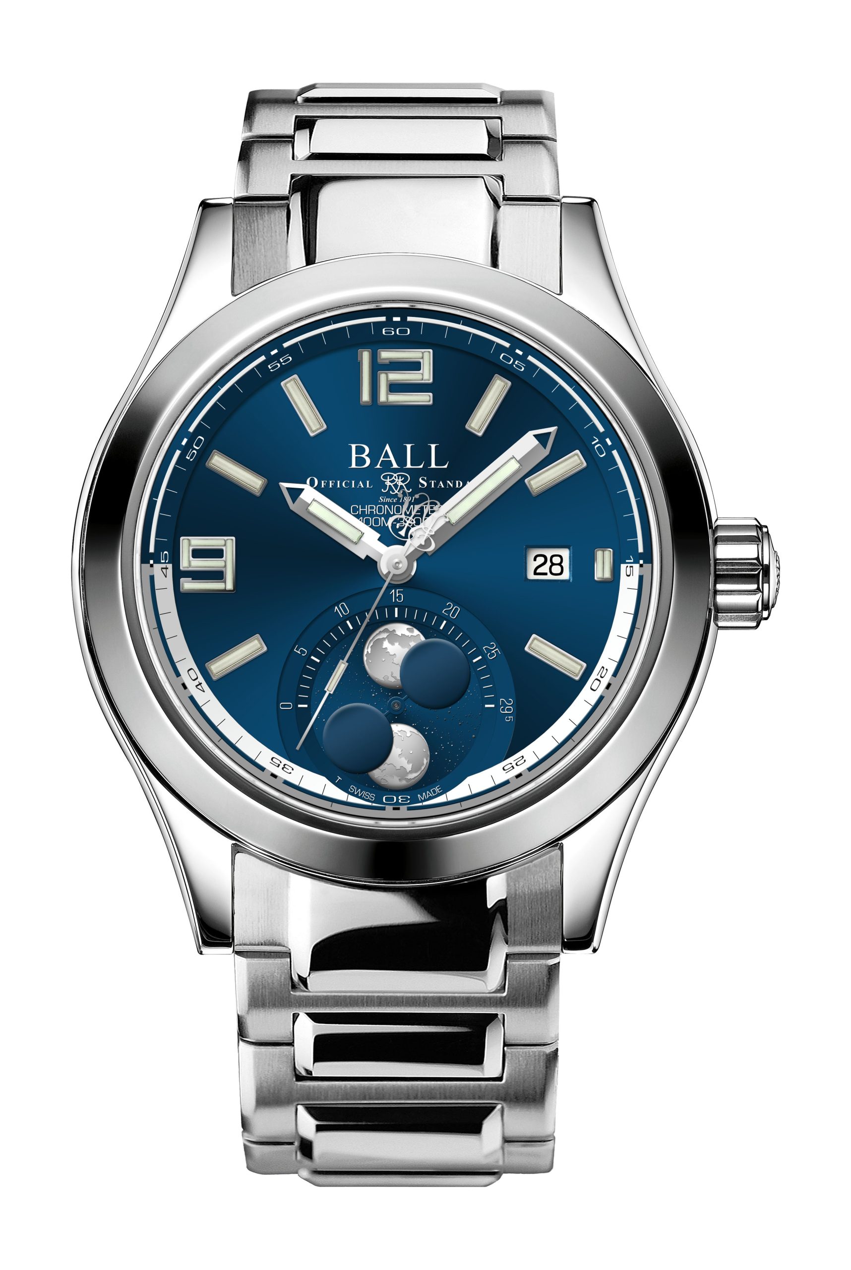 BALL Engineer II Moon Phase Chronometer 43 luxury timepiece - detailed view