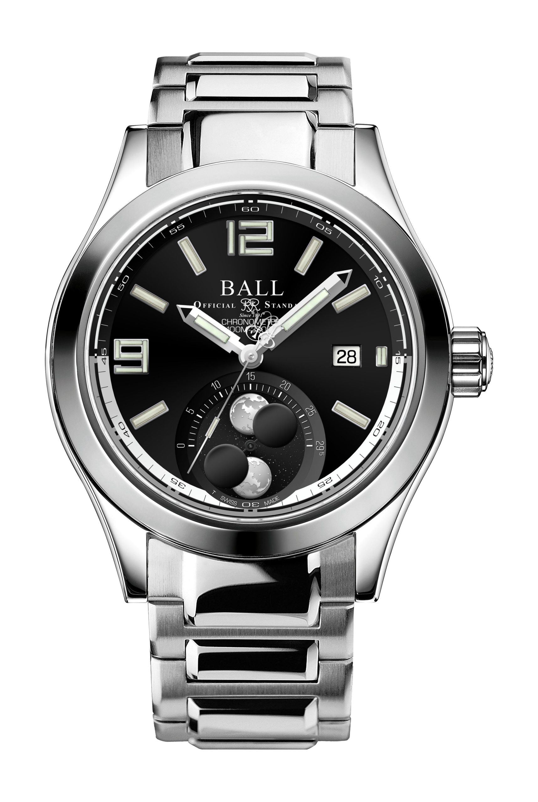 BALL Engineer II Moon Phase Chronometer 43 luxury timepiece - detailed view