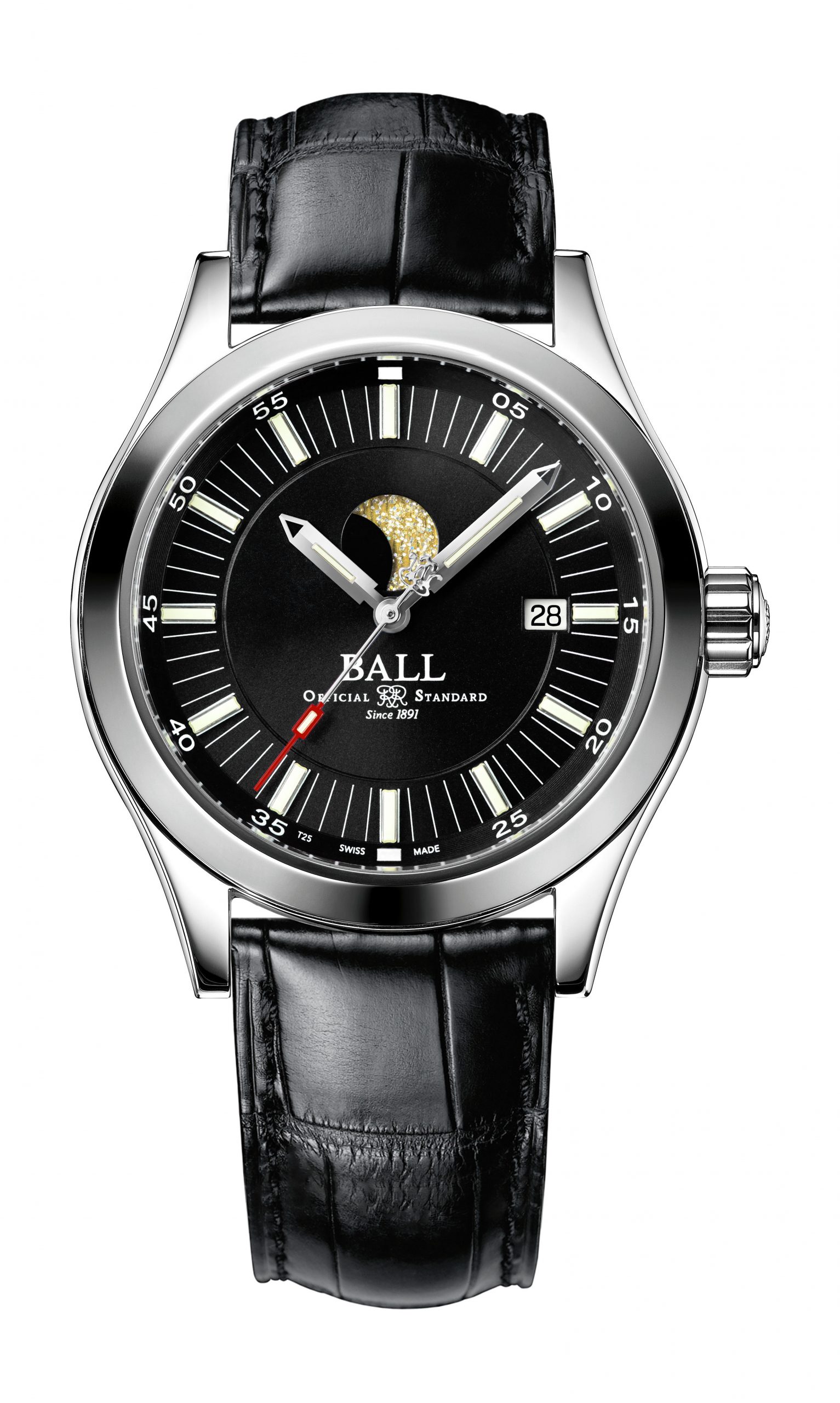 BALL Engineer II Moon Phase luxury timepiece - detailed view