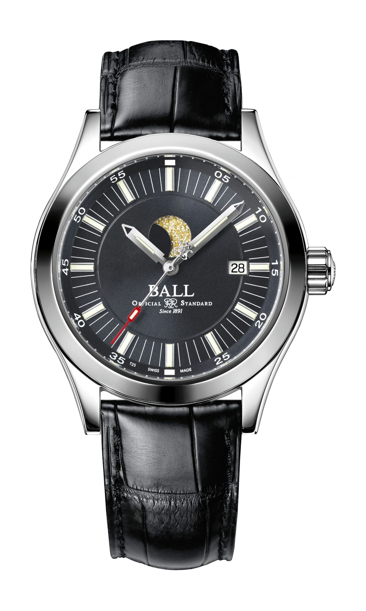 BALL Engineer II Moon Phase luxury timepiece - detailed view