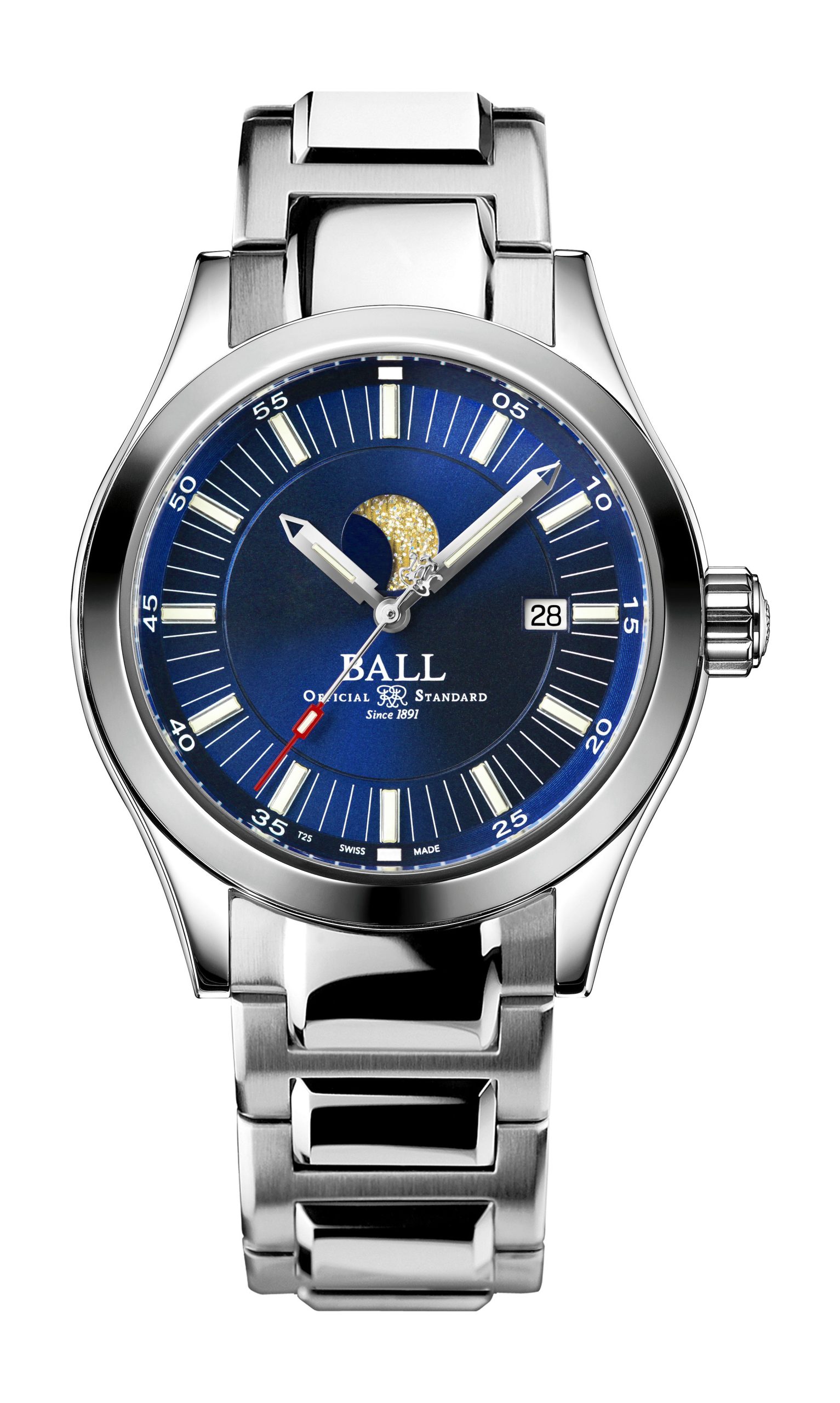BALL Engineer II Moon Phase luxury timepiece - detailed view
