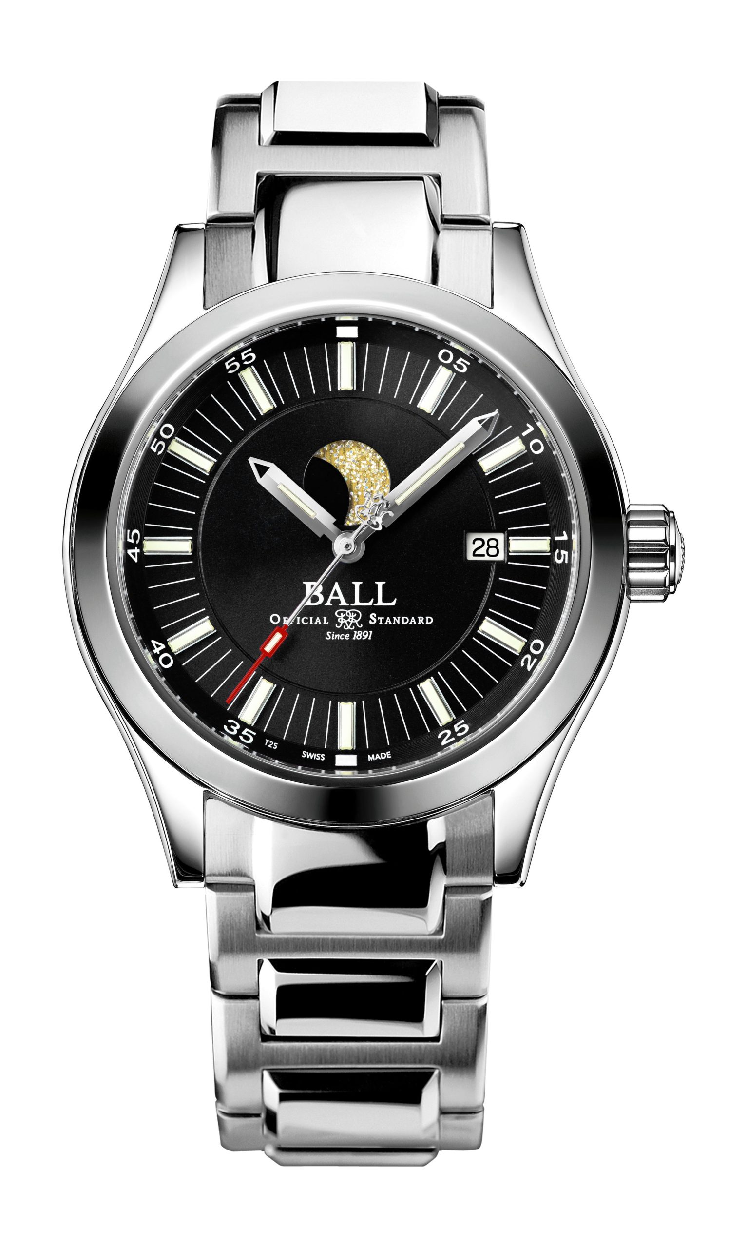 BALL Engineer II Moon Phase luxury timepiece - detailed view