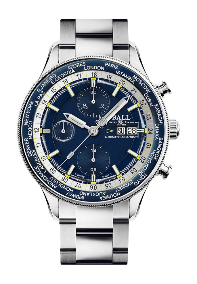 BALL Engineer II Navigator World Time Chronograph luxury timepiece - detailed view