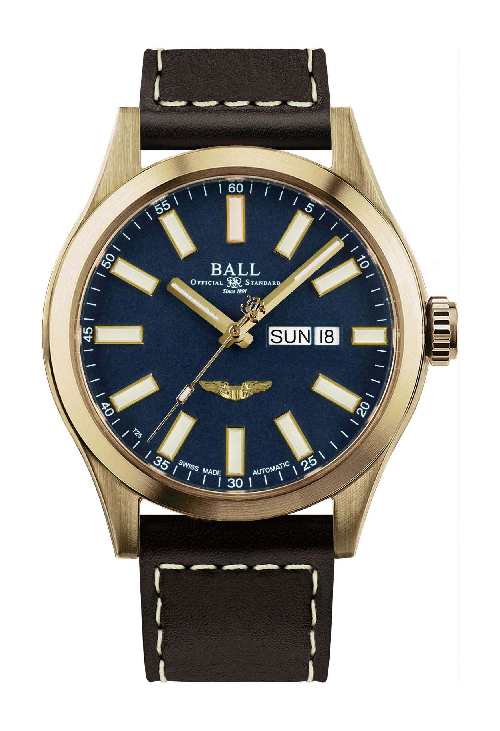 BALL Engineer III Marvelight Bronze Star luxury timepiece - detailed view