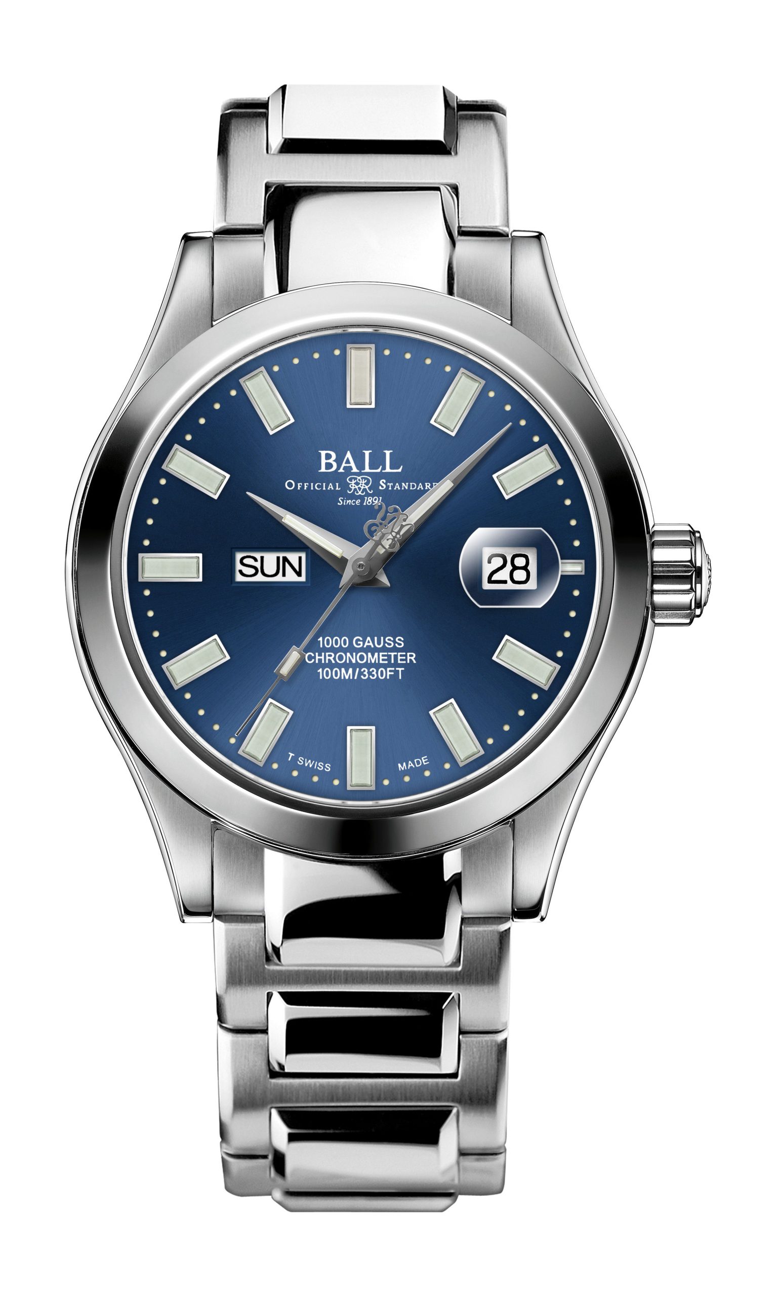 BALL Engineer III Marvelight Chronometer Day-Date luxury timepiece - detailed view